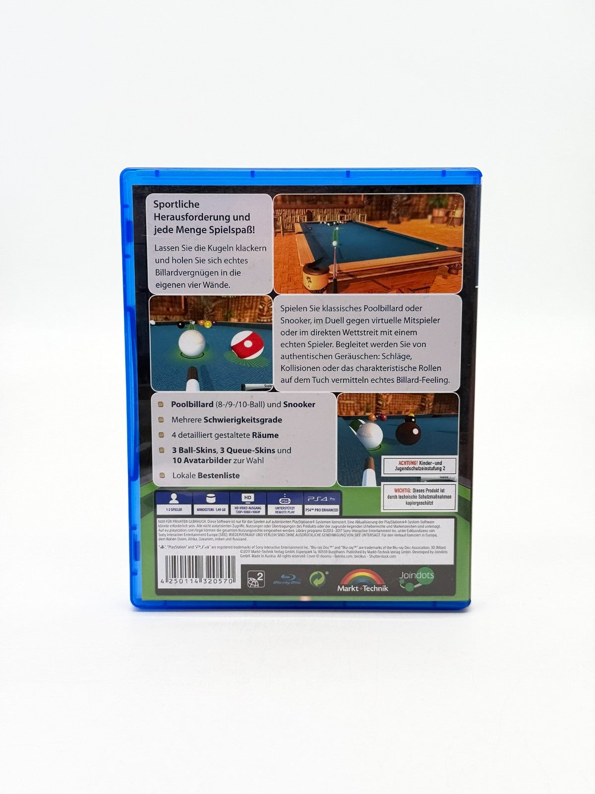 3D Billiards Sony Playstation 4 Very good condition CIB OVP