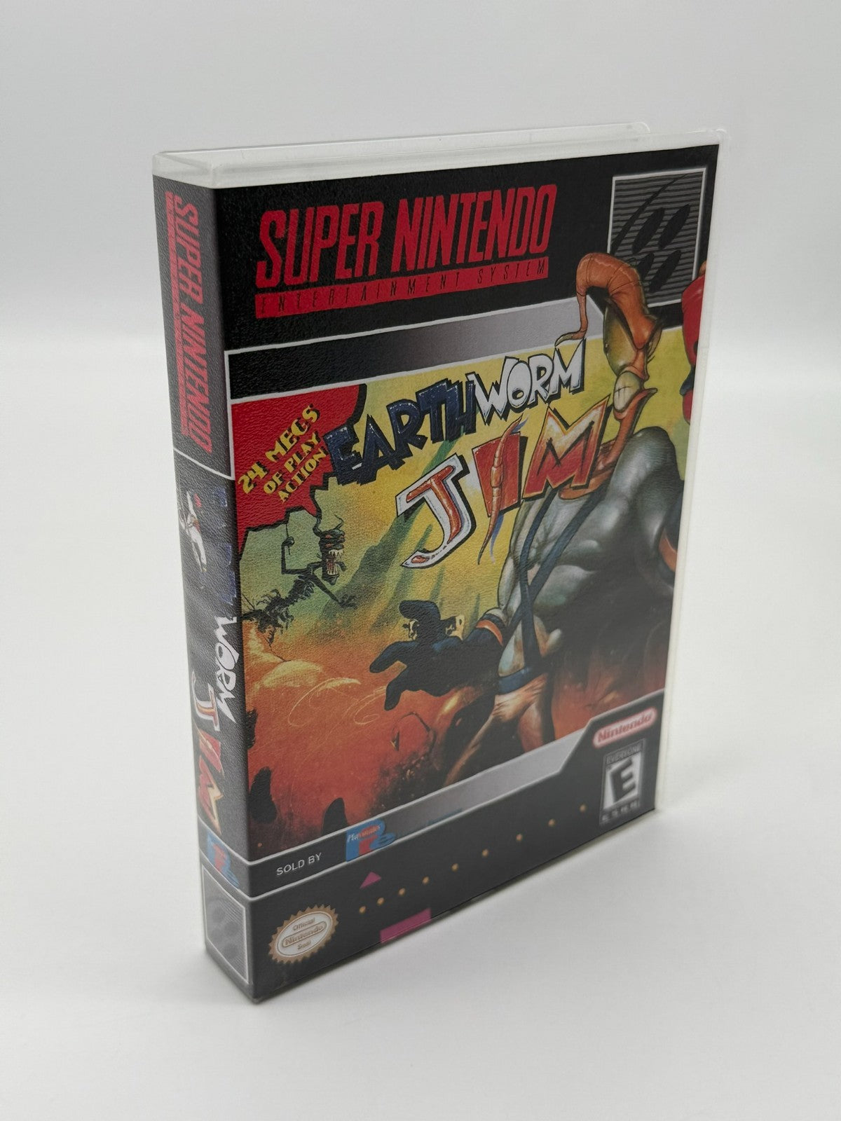 Earthworm Jim Super Nintendo SNES NTSC-U/C bon - très bon livret + cartouche