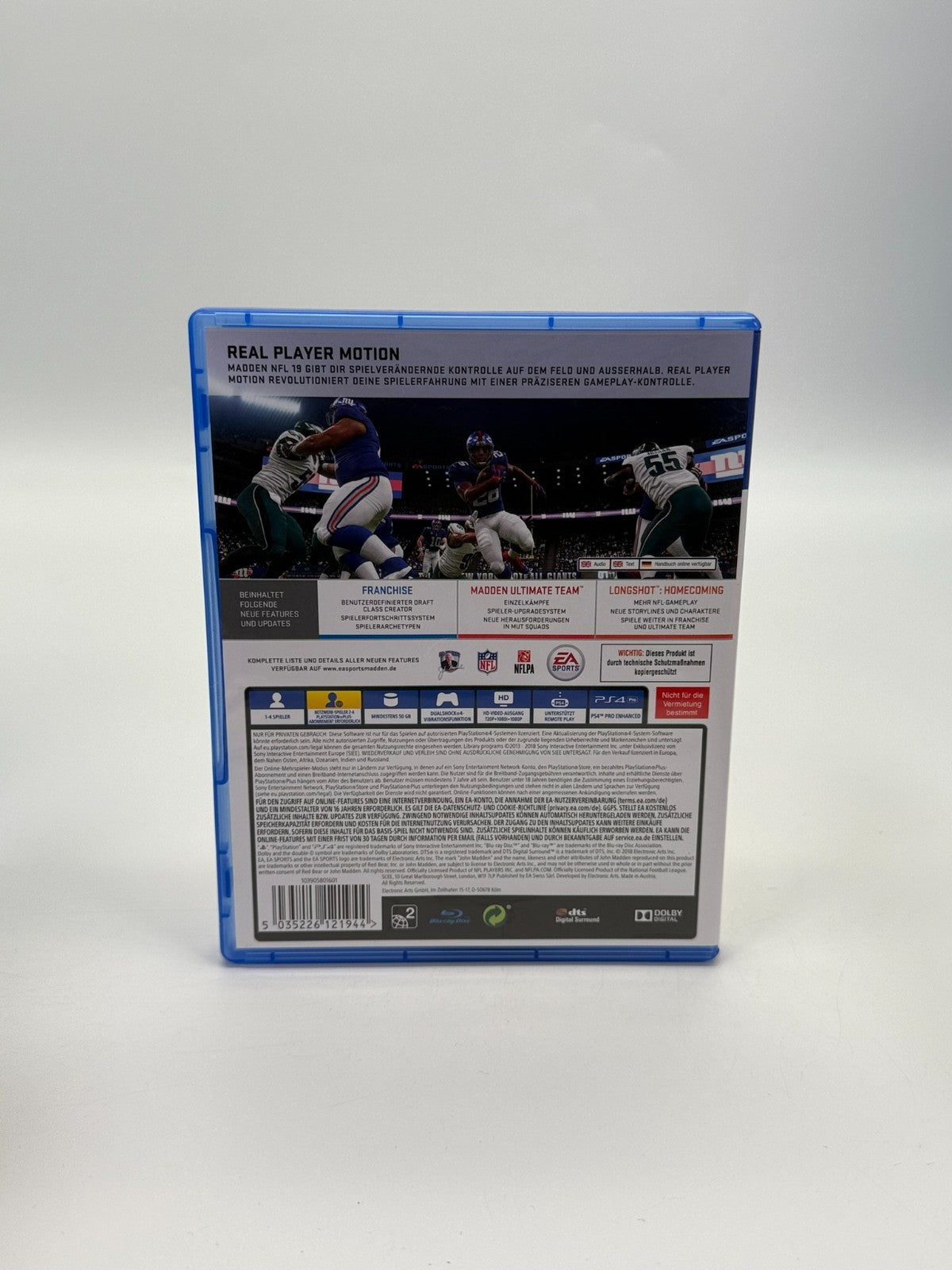 Madden NFL 19 Sony Playstation 4 Sehr guter Zustand CIB OVP