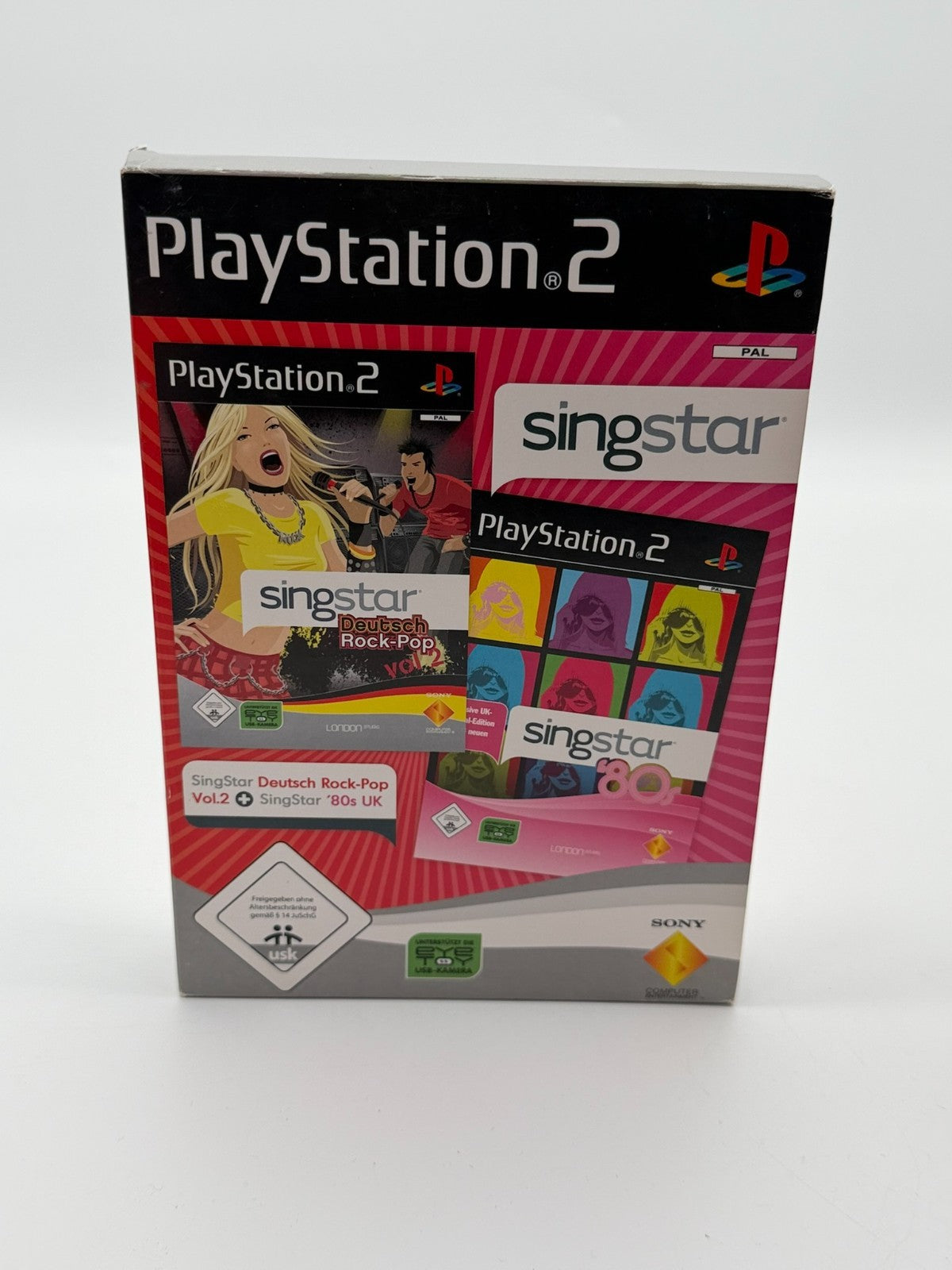 Singstar Double Pack : Deutsch Rock-Pop Vol 2 Sony Playstation 2 Très bon état
