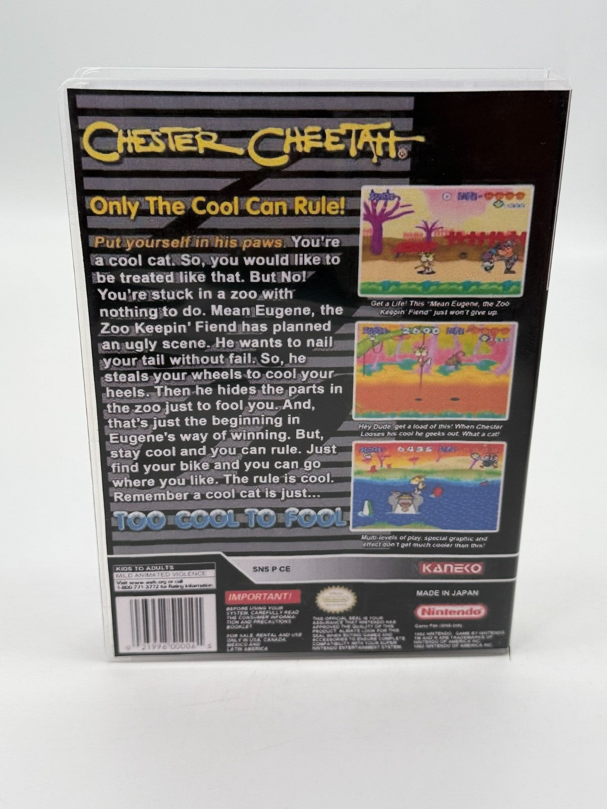 Chester Cheetah Too Cool To Fool Super Nintendo SNES NTSC-U/C Good Condition