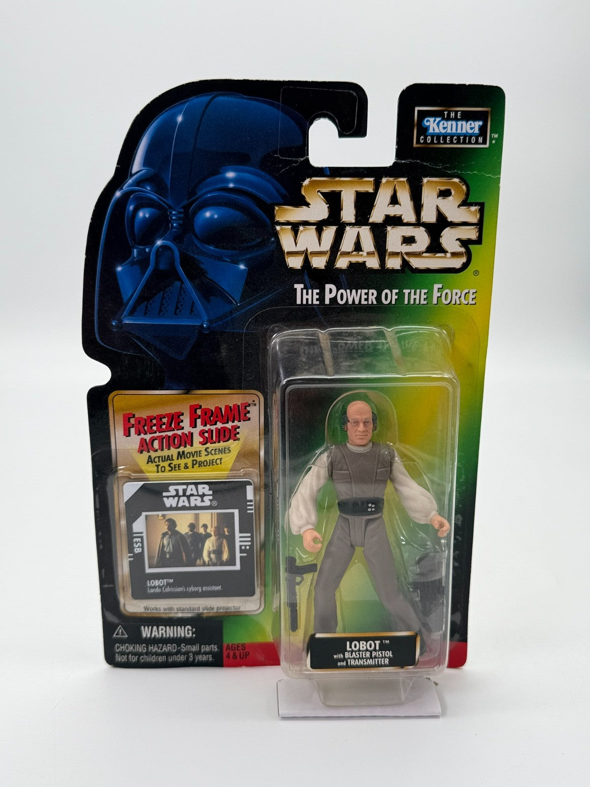 Figurine Star Wars The Power Of The Force Lobot avec pistolet blaster Kenner Neuve