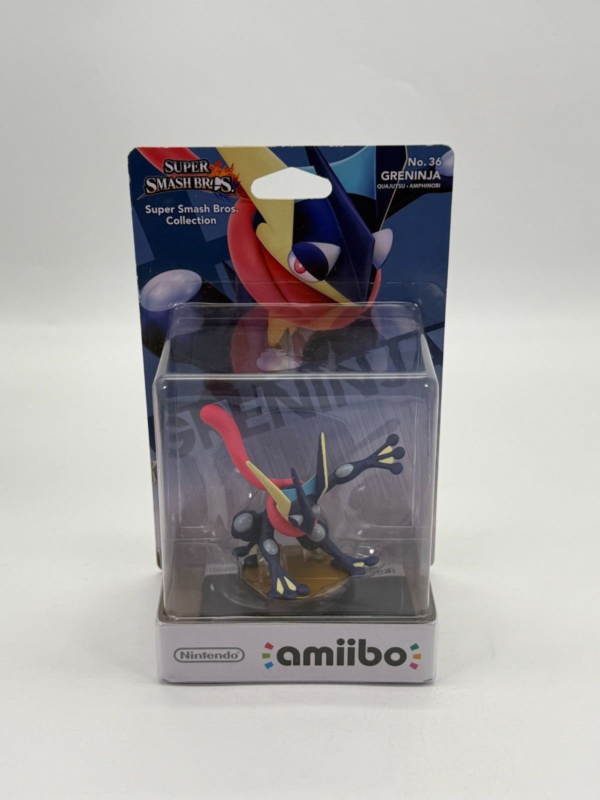 Super Smash Bros. Greninja N° 36 Amiibo Scellé en usine Neuf CIB OVP