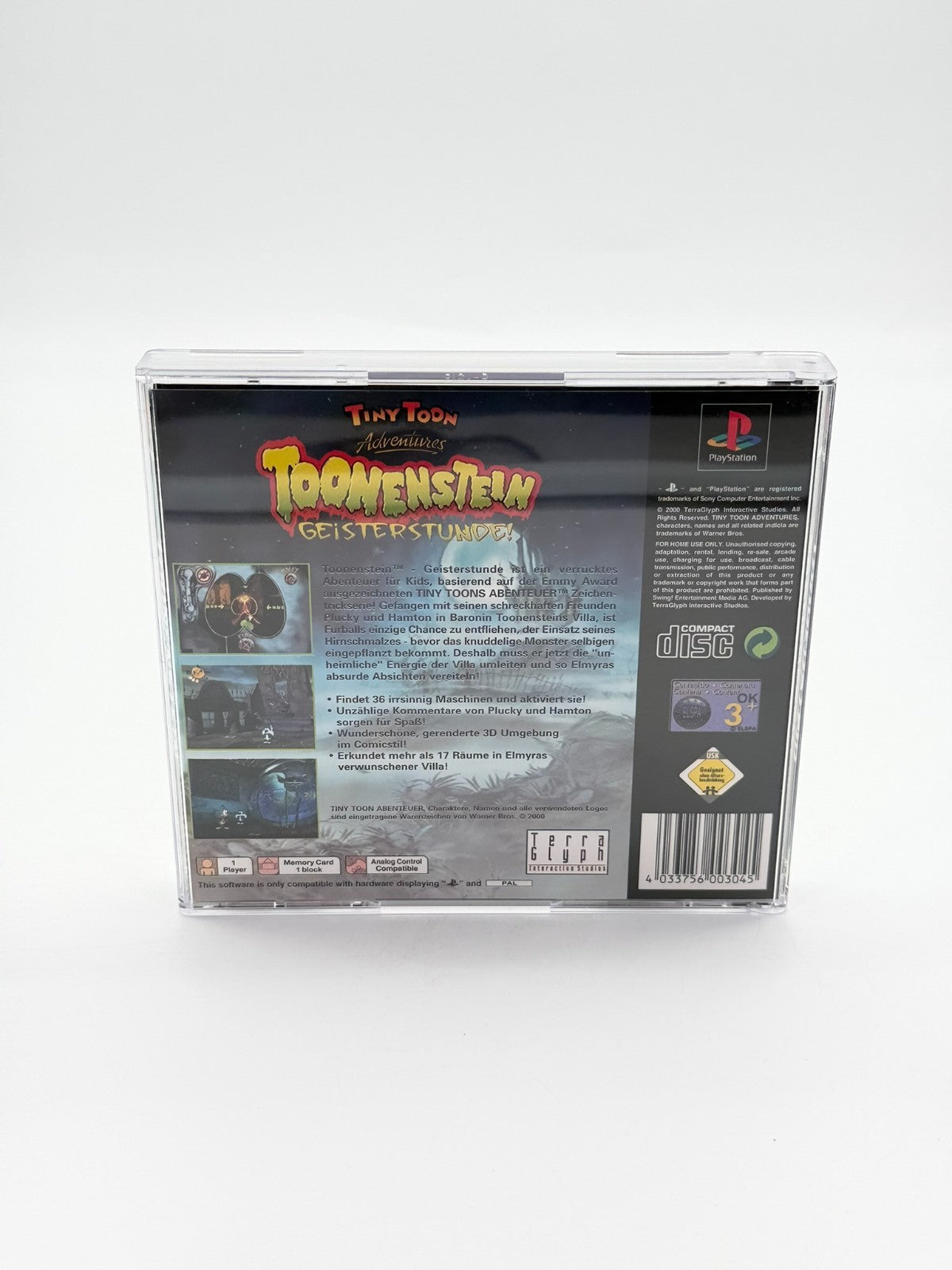 Tiny Toon Tonnenstein Geisterstunde Sony Playstation 1 guter Zustand CIB Reprohülle