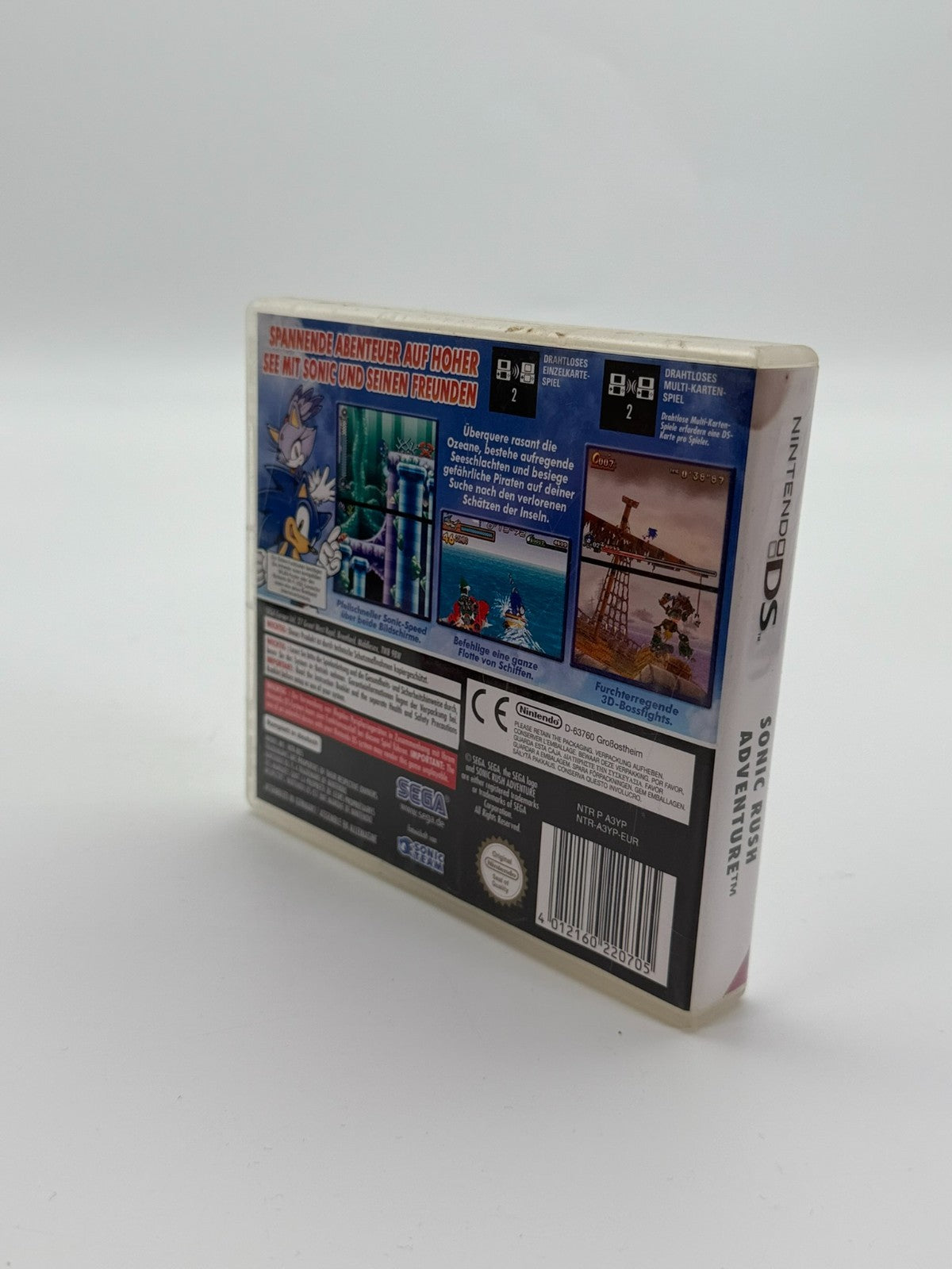 Sonic Rush Adventure Nintendo DS guter Zustand CIB OVP