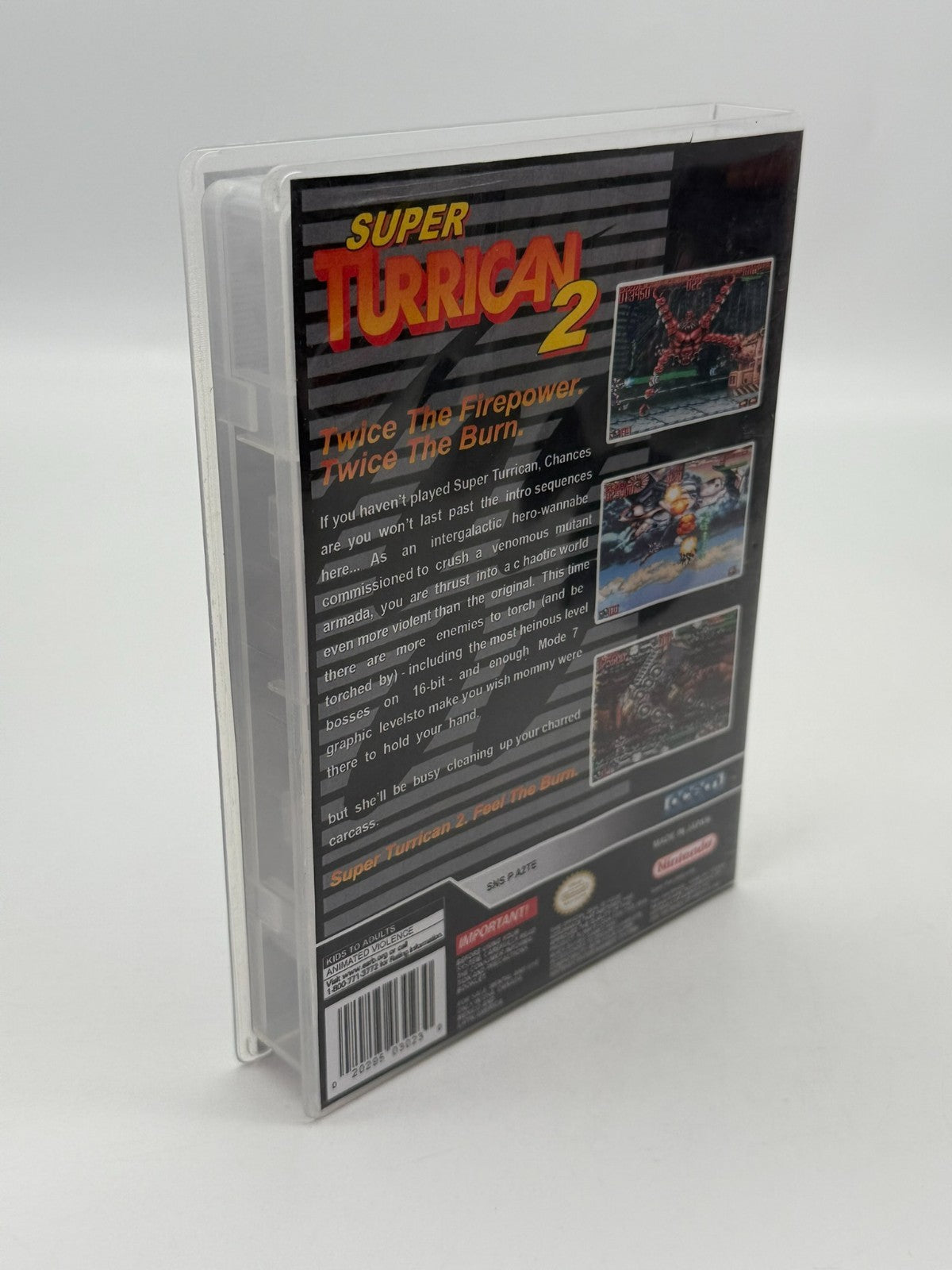 Super Turrican 2 Super Nintendo SNES PAL good condition Cartridge + Protective Sleeve