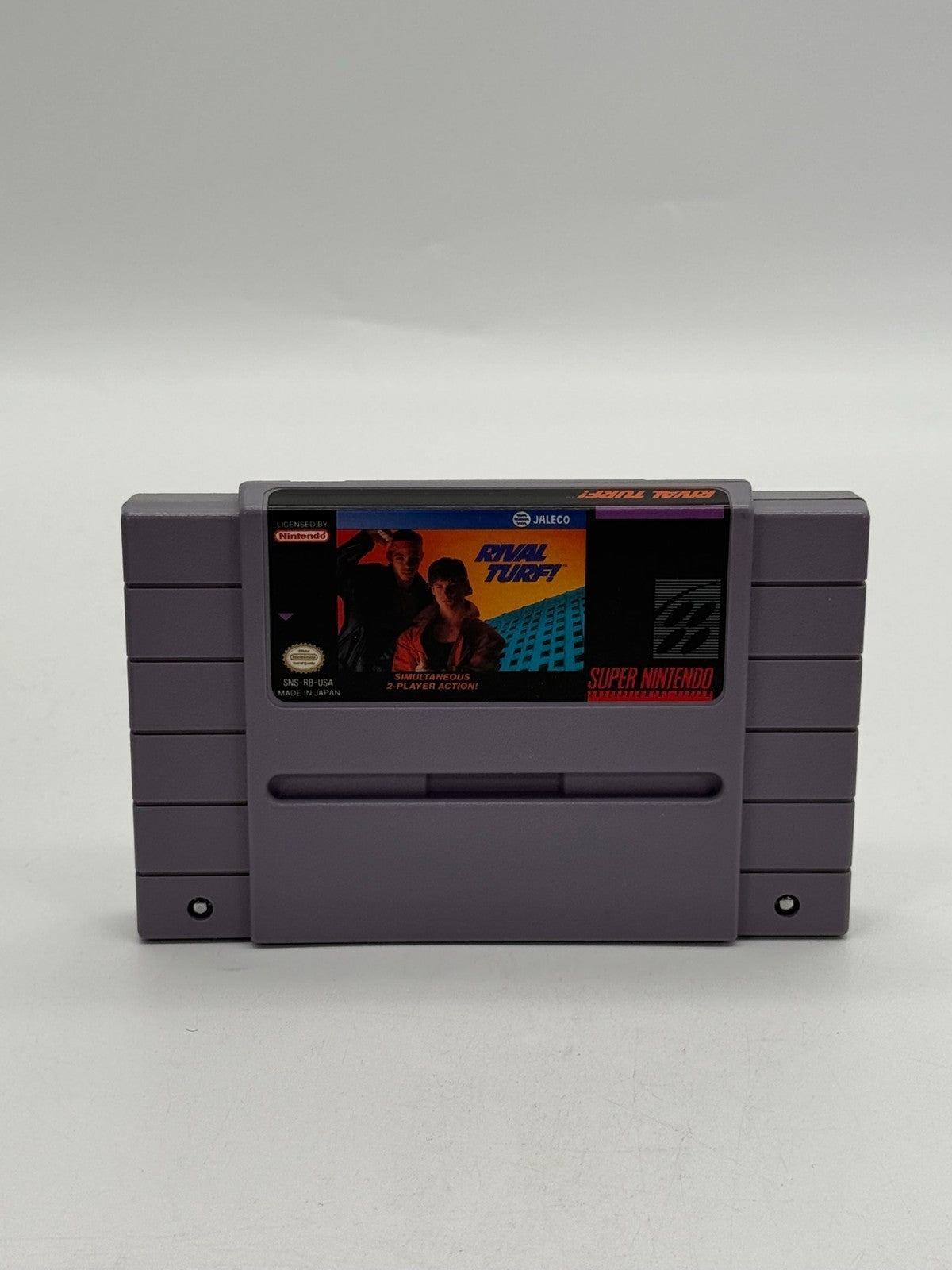 Rival Turf Super Nintendo SNES NTSC-U/C Good Condition Cartridge + Case