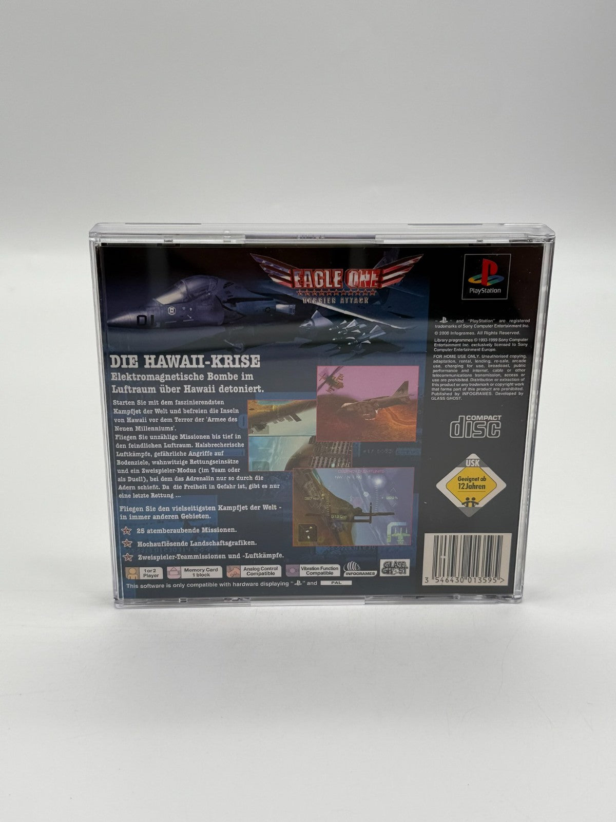 Eagle One Harrier Attack Sony Playstation 1 guter Zustand CIB OVP
