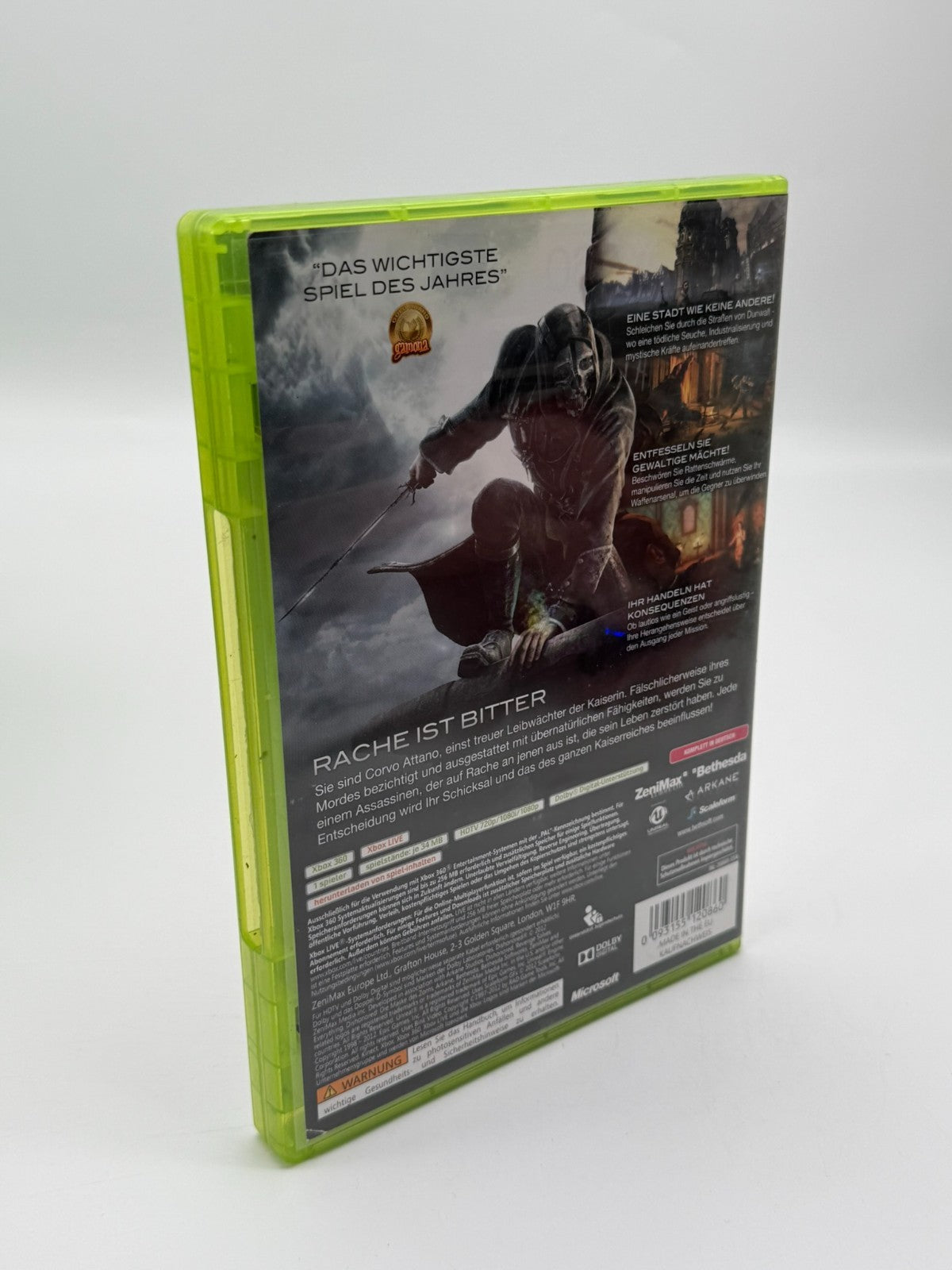 Dishonored Édition Jeu de l'année Microsoft Xbox 360 Très bon état CIB