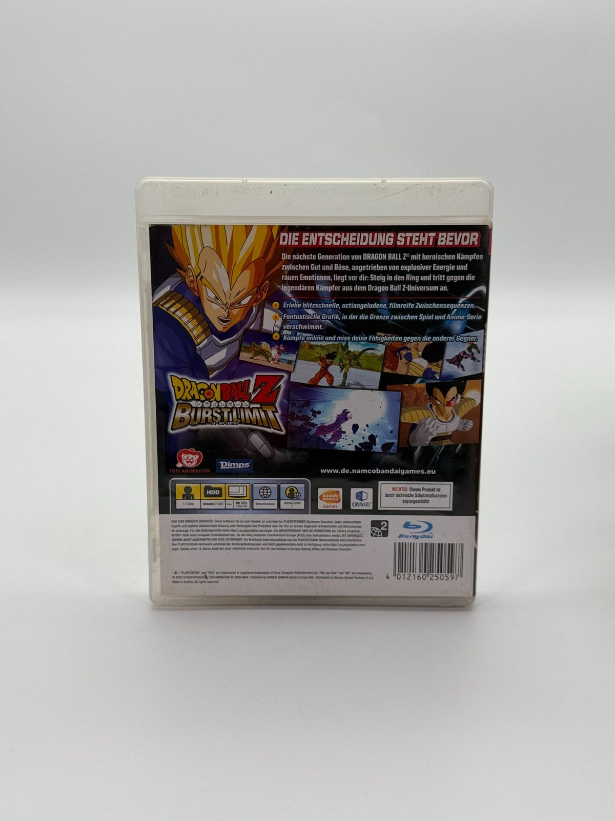 Dragon Ball Burst Limit Sony Playstation 3 guter Zustand CIB OVP