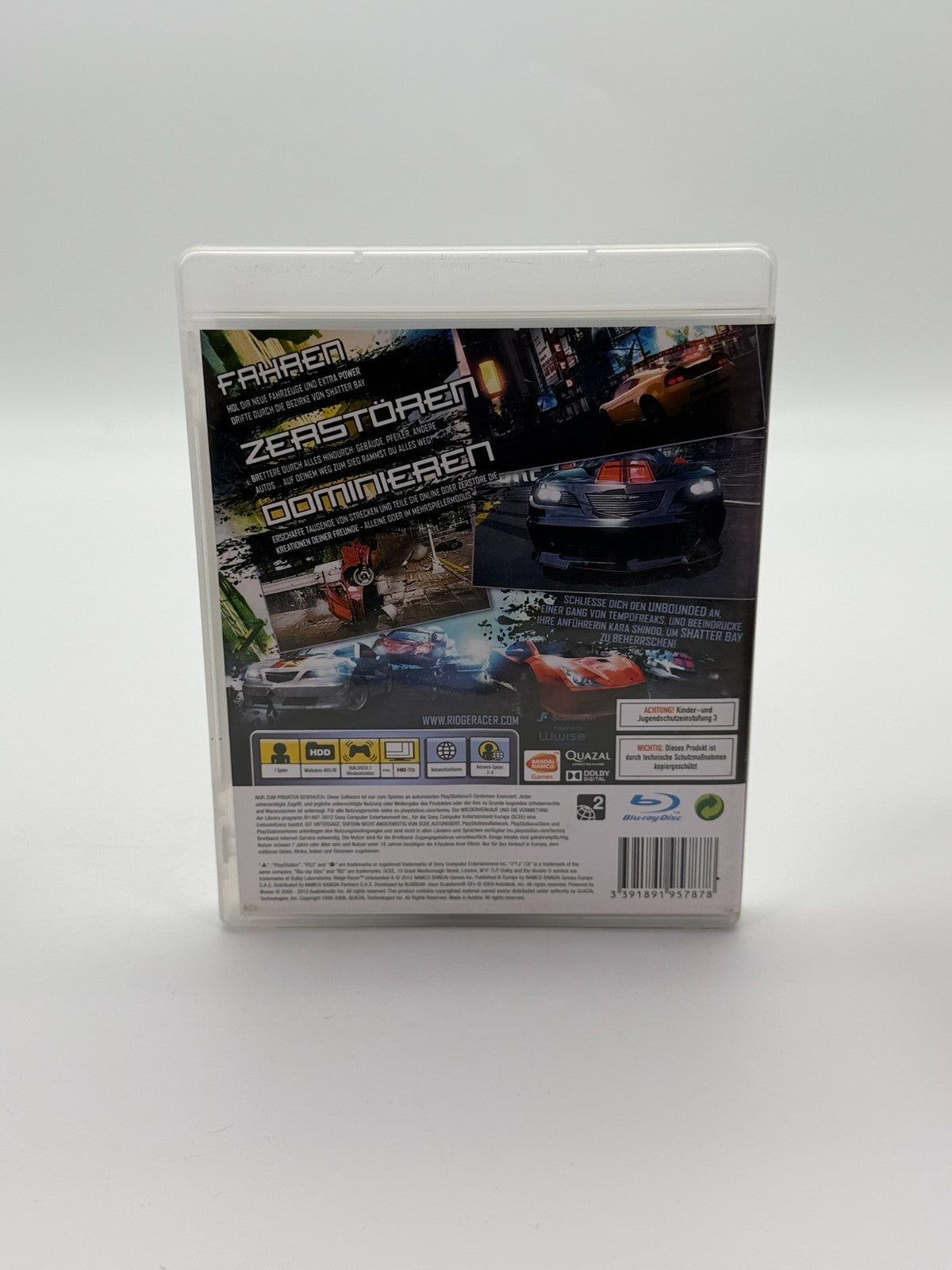 Ridge Race Unbounded Sony Playstation 3 guter Zustand CIB OVP