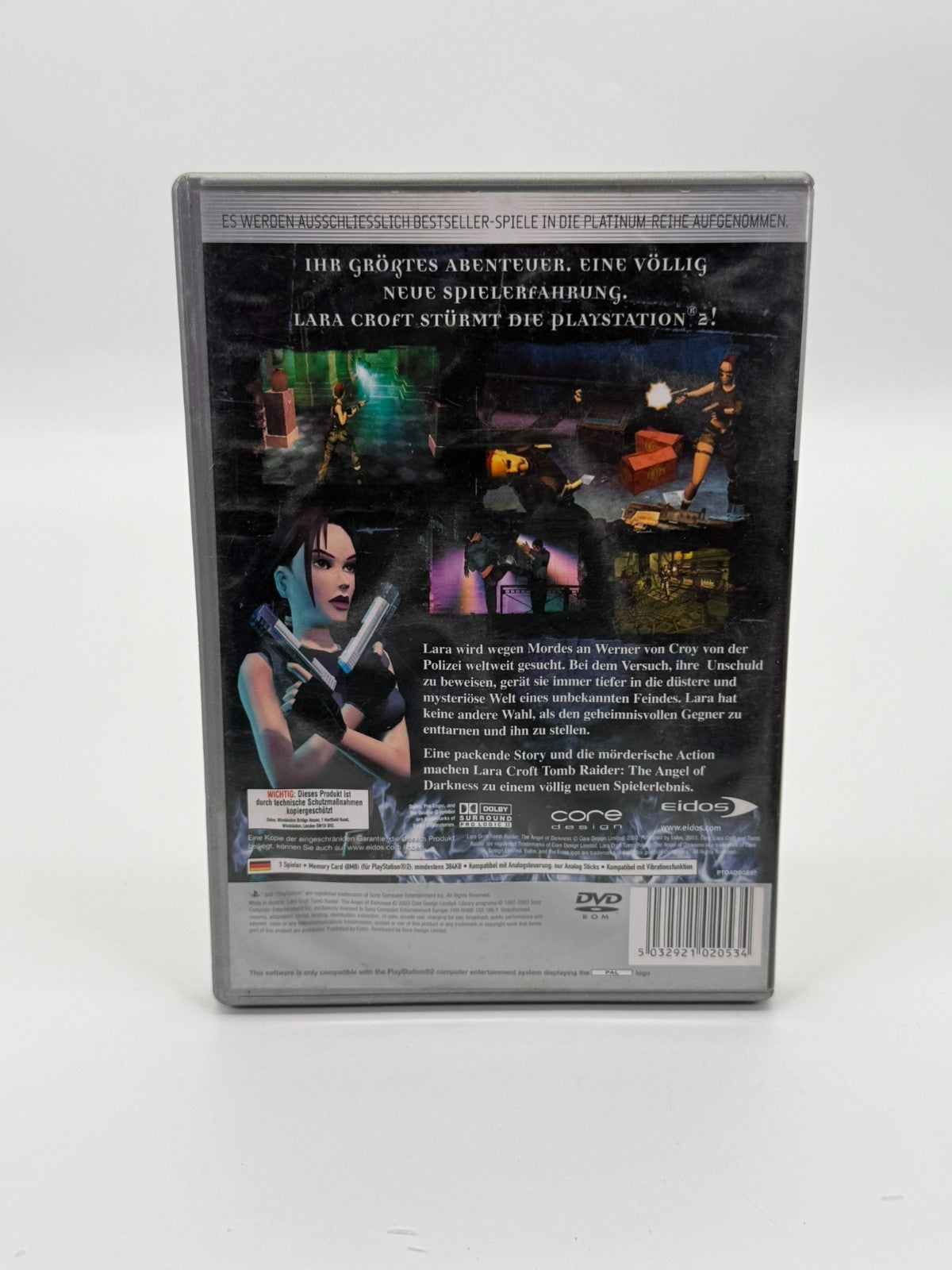 Tomb Raider The Angel of Darkness Sony Playstation 2 guter Zustand CIB OVP