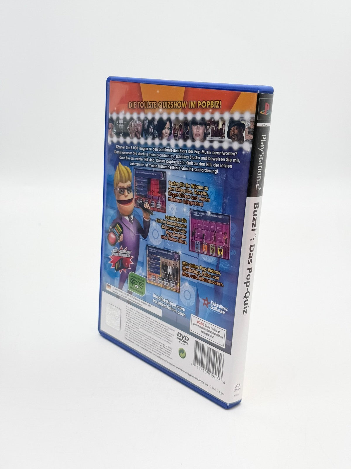 Buzz Le Pop Quiz Sony Playstation 2 Très bon état CIB OVP