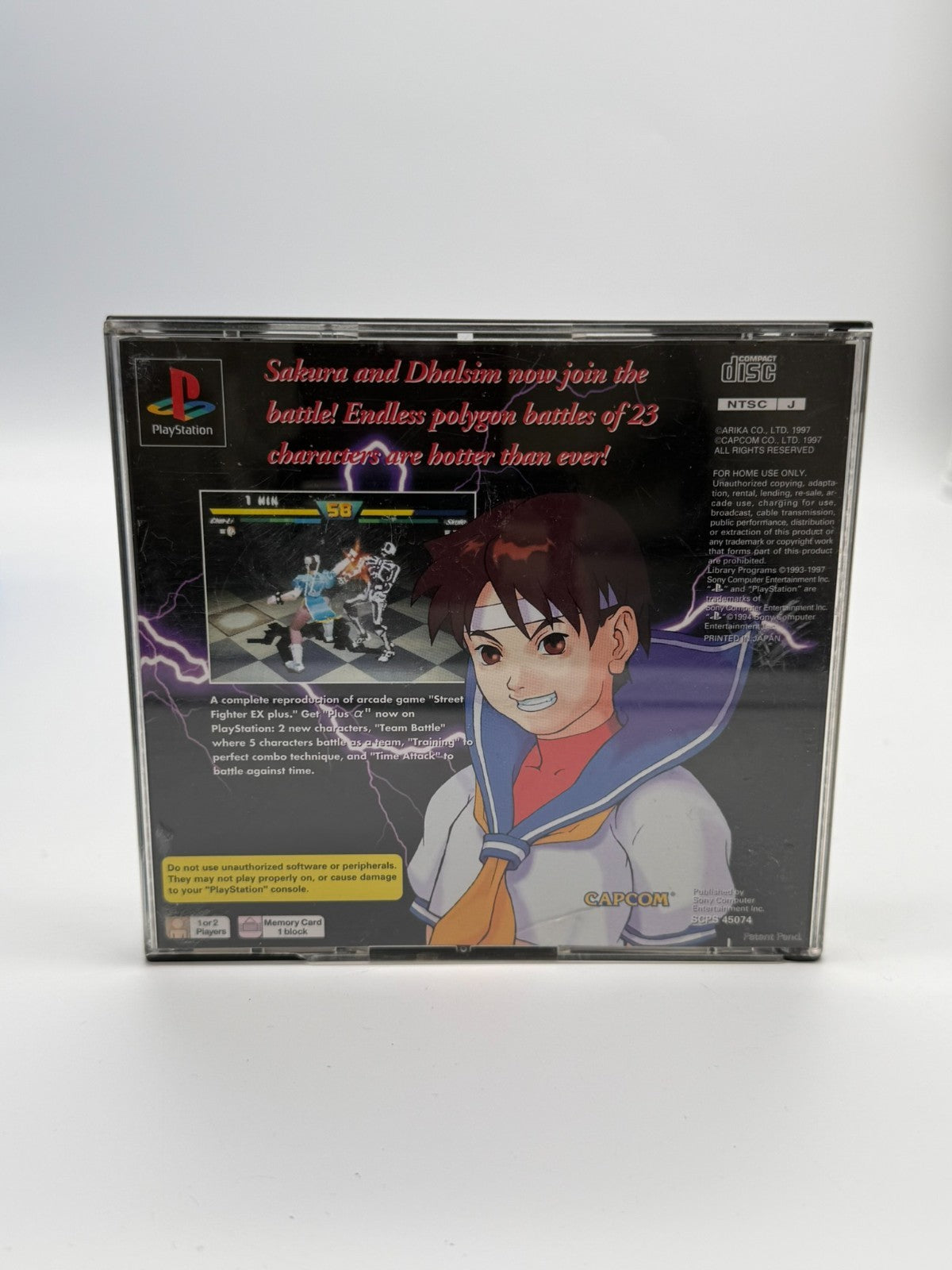 Street Fighter EX plus Alpha Sony Playstation 1 NTSC-J guter Zustand CIB OVP