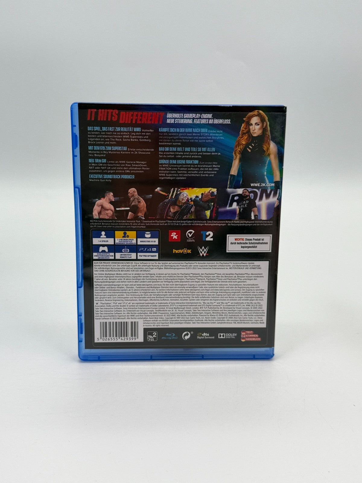 WWE 2K22 Sony Playstation 4 Très bon état Complet en boîte (CIB) Boîte d'origine (OVP)