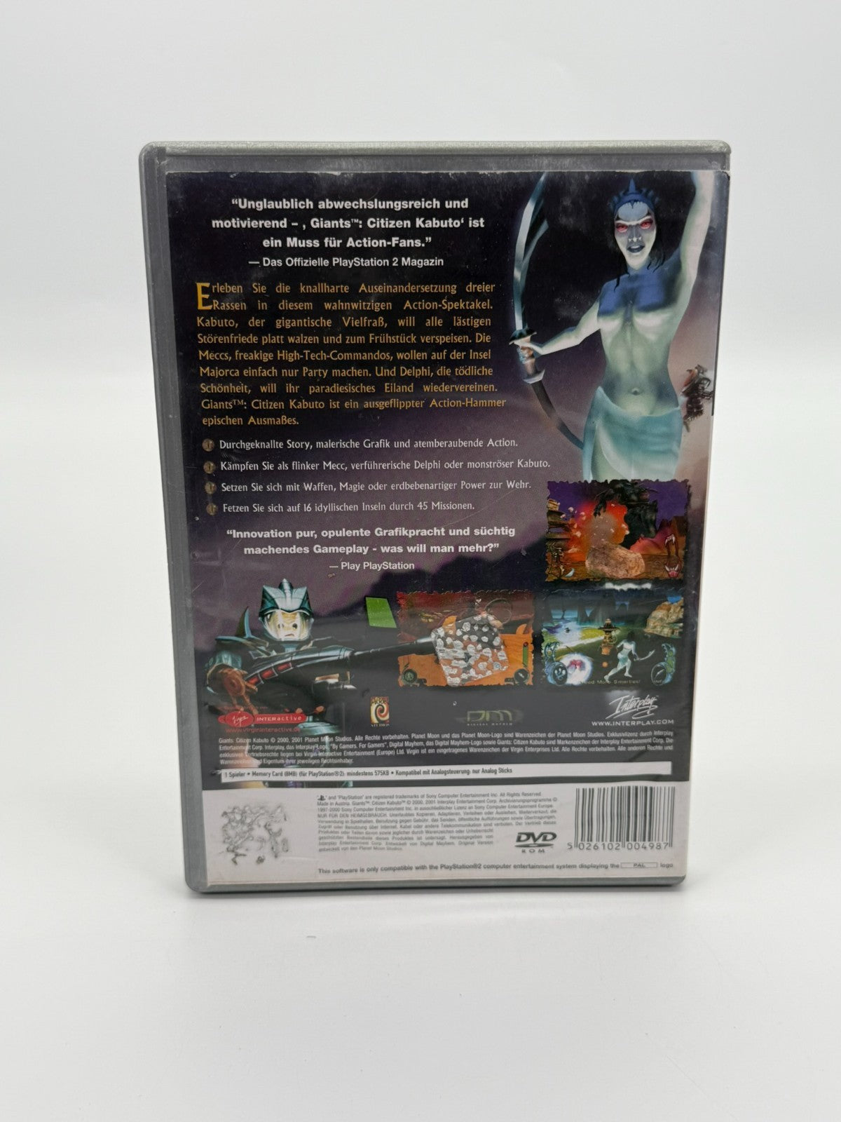 Giants Citizen Kabuto Sony Playstation 2 guter Zustand CIB OVP