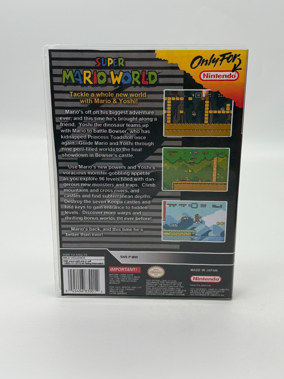 Super Mario World Super Nintendo SNES NTSC-U/C Cartouche + Manuel