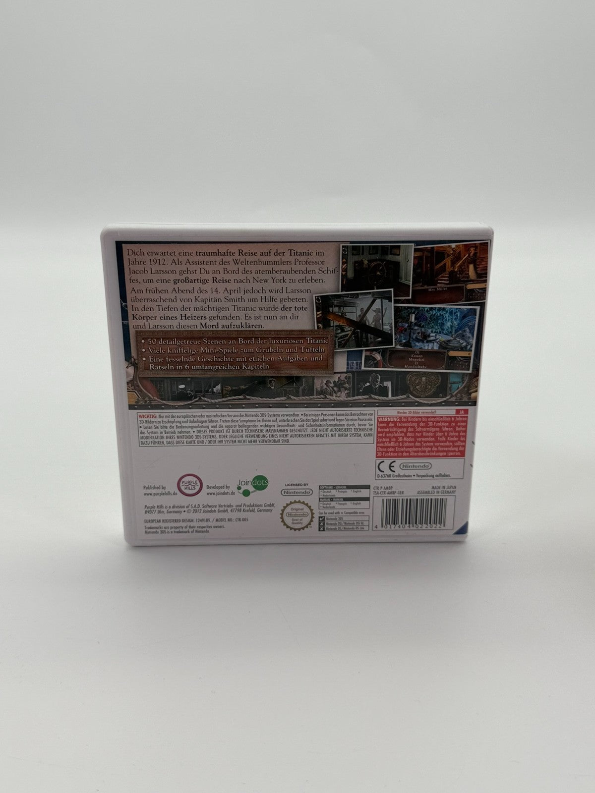 Murder On The Titanic Mystery 2 Nintendo 3DS Good Condition CIB OVP