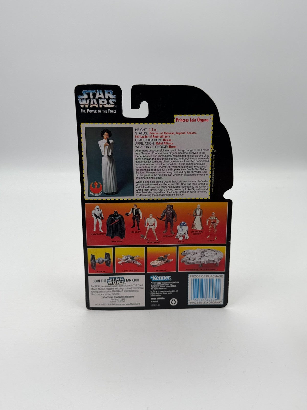 Star Wars Figure Princess Leia Organa With Laser Pistol The Kenner Collection New