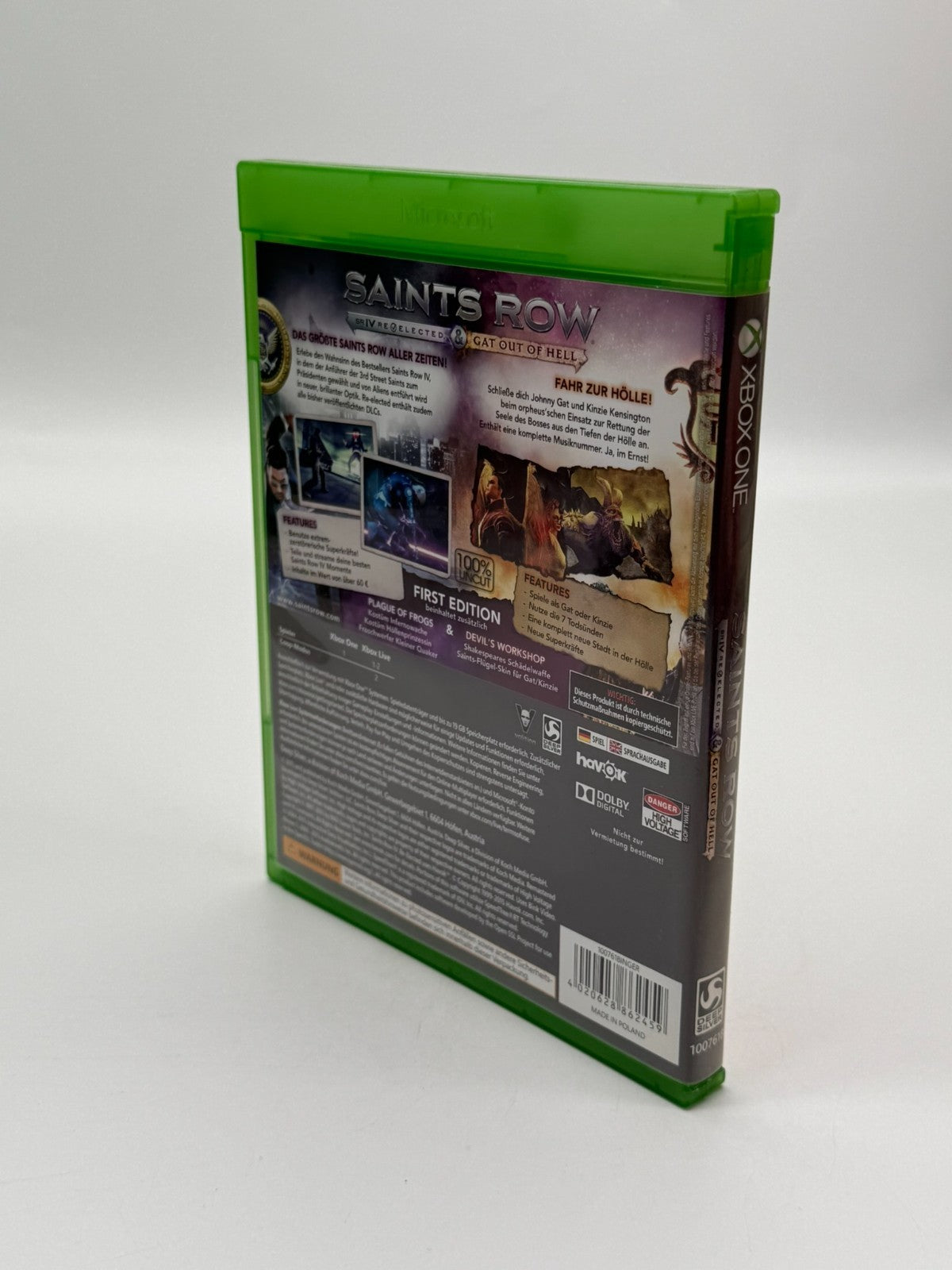Saints Row IV & Gat Out Of Hell Microsoft XBox One État quasi neuf CIB OVP