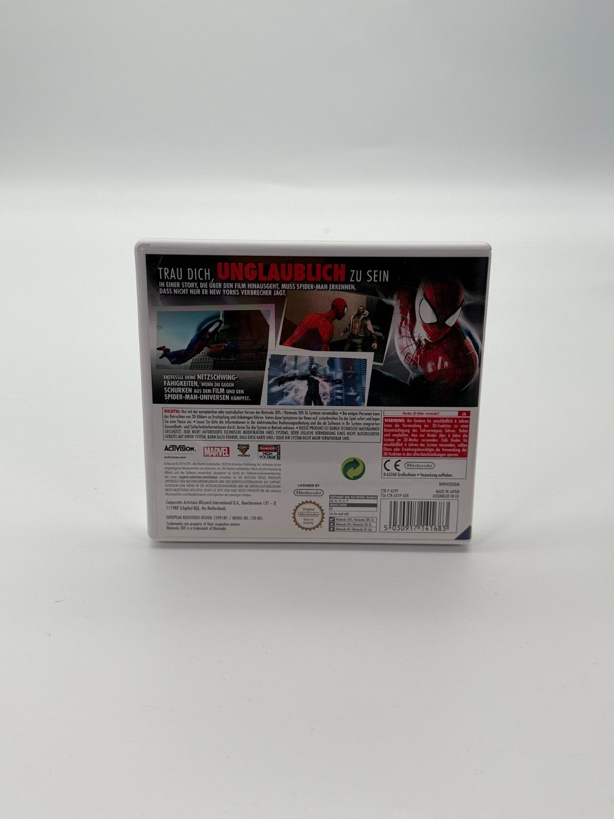 The Amazing Spider Man 2 Nintendo 3DS guter Zustand OVP