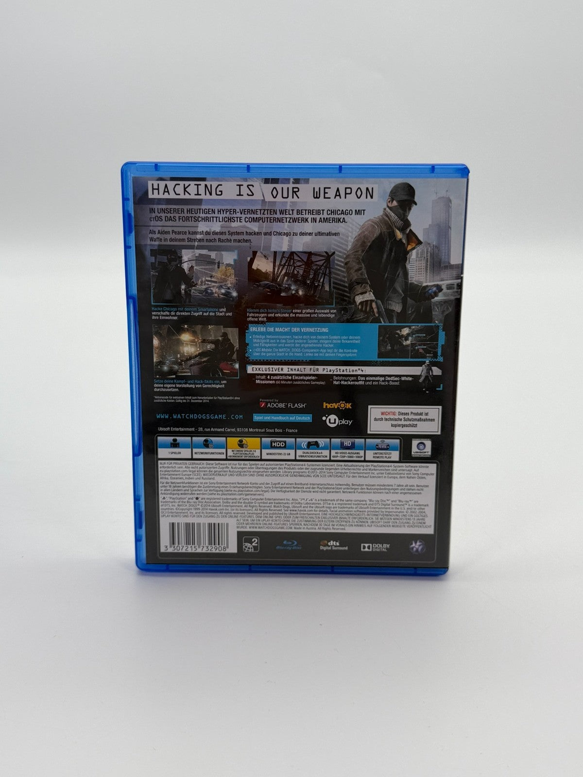 Watch Dogs Sony PlayStation 4 Good Condition CIB OVP