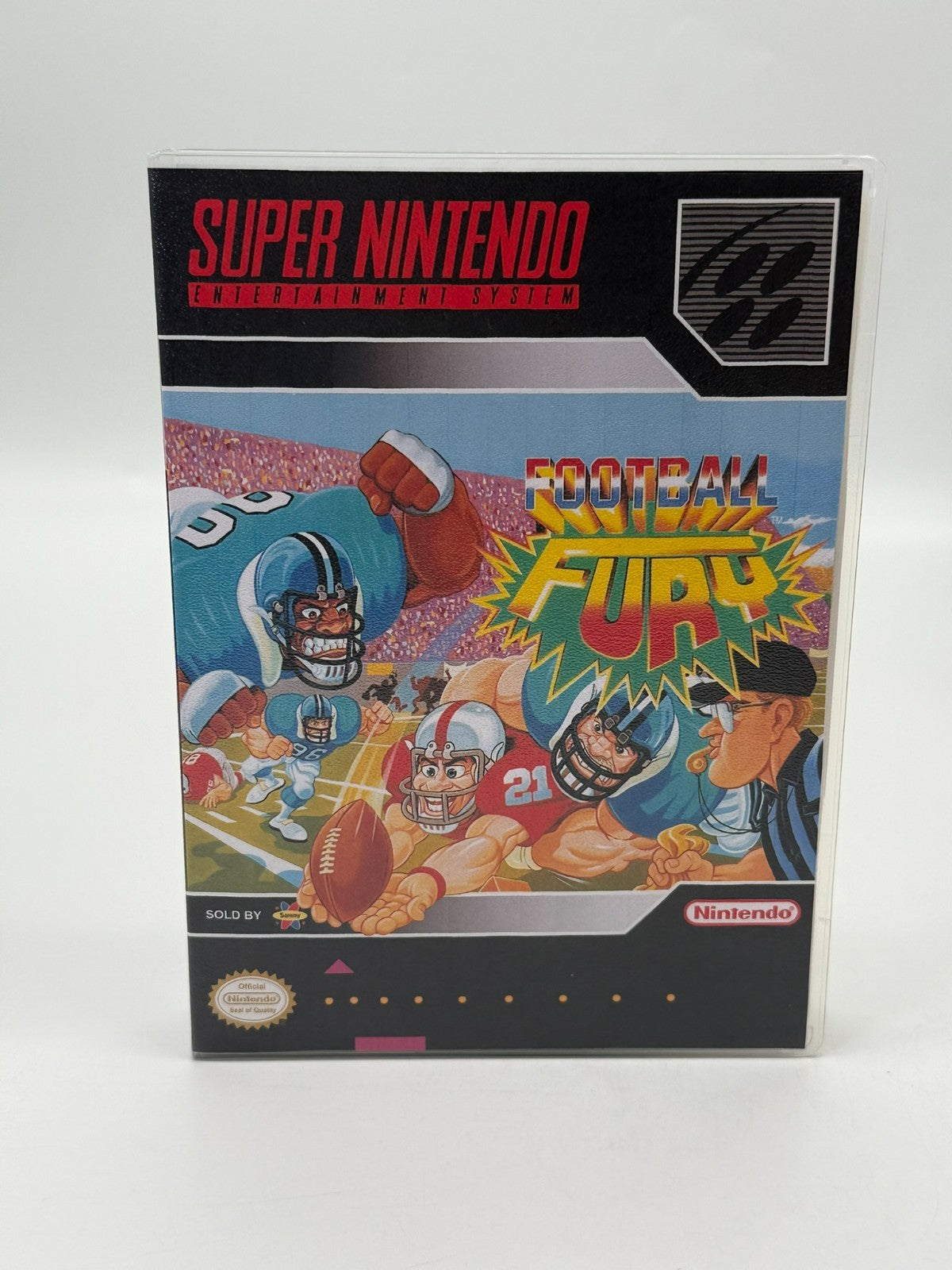 Football Fury Super Nintendo SNES NTSC-U/C bon - très bon cartouche + notice