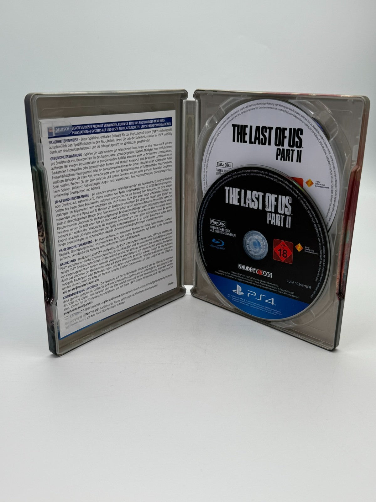 The Last Of Us Part II Édition Spéciale Sony Playstation 4 Steelbook Très bon état