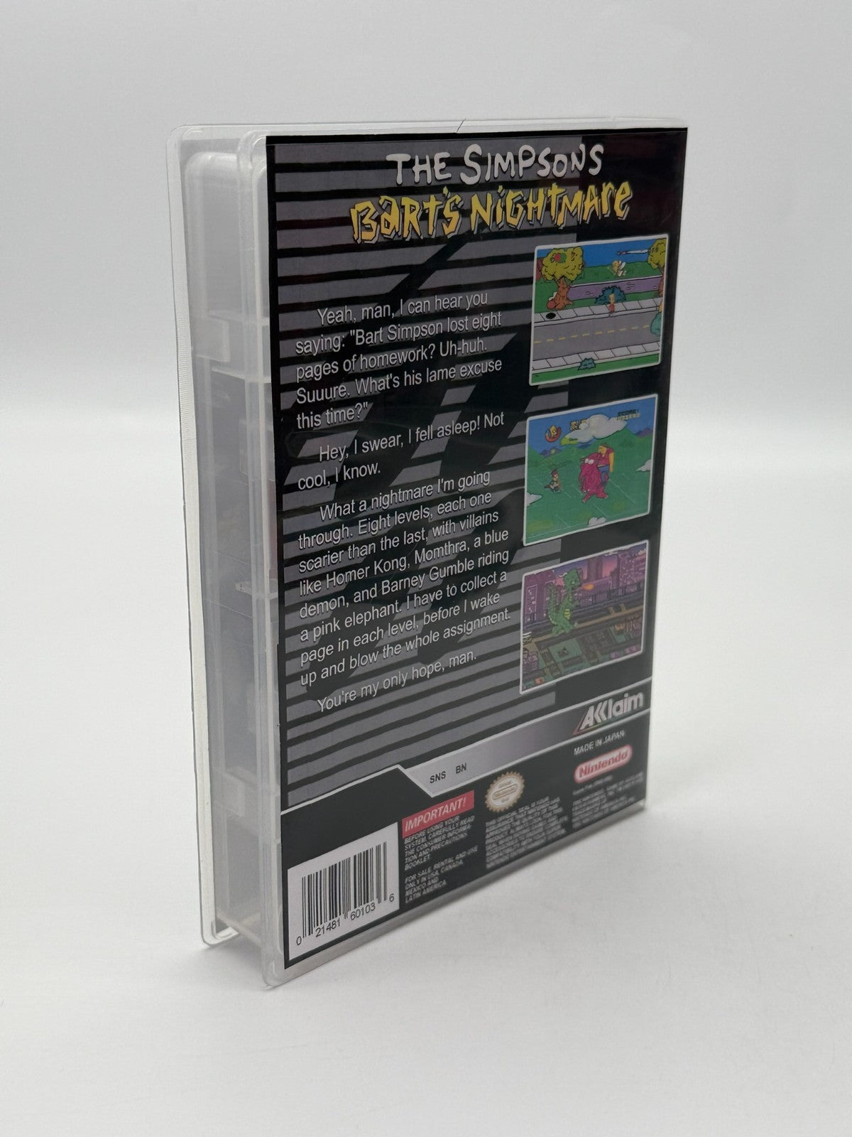 The Simpsons Bart's Nightmare Super Nintendo SNES NTSC-U/C Bon état