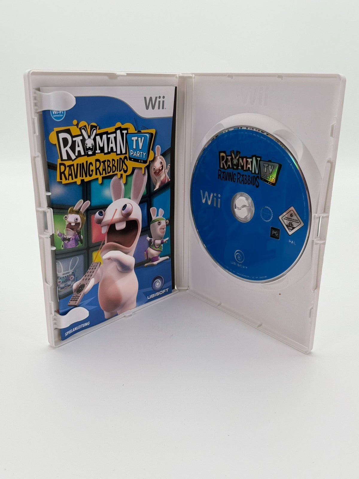 Rayman Raving Rabbids TV Party Nintendo Wii guter Zustand CIB OVP