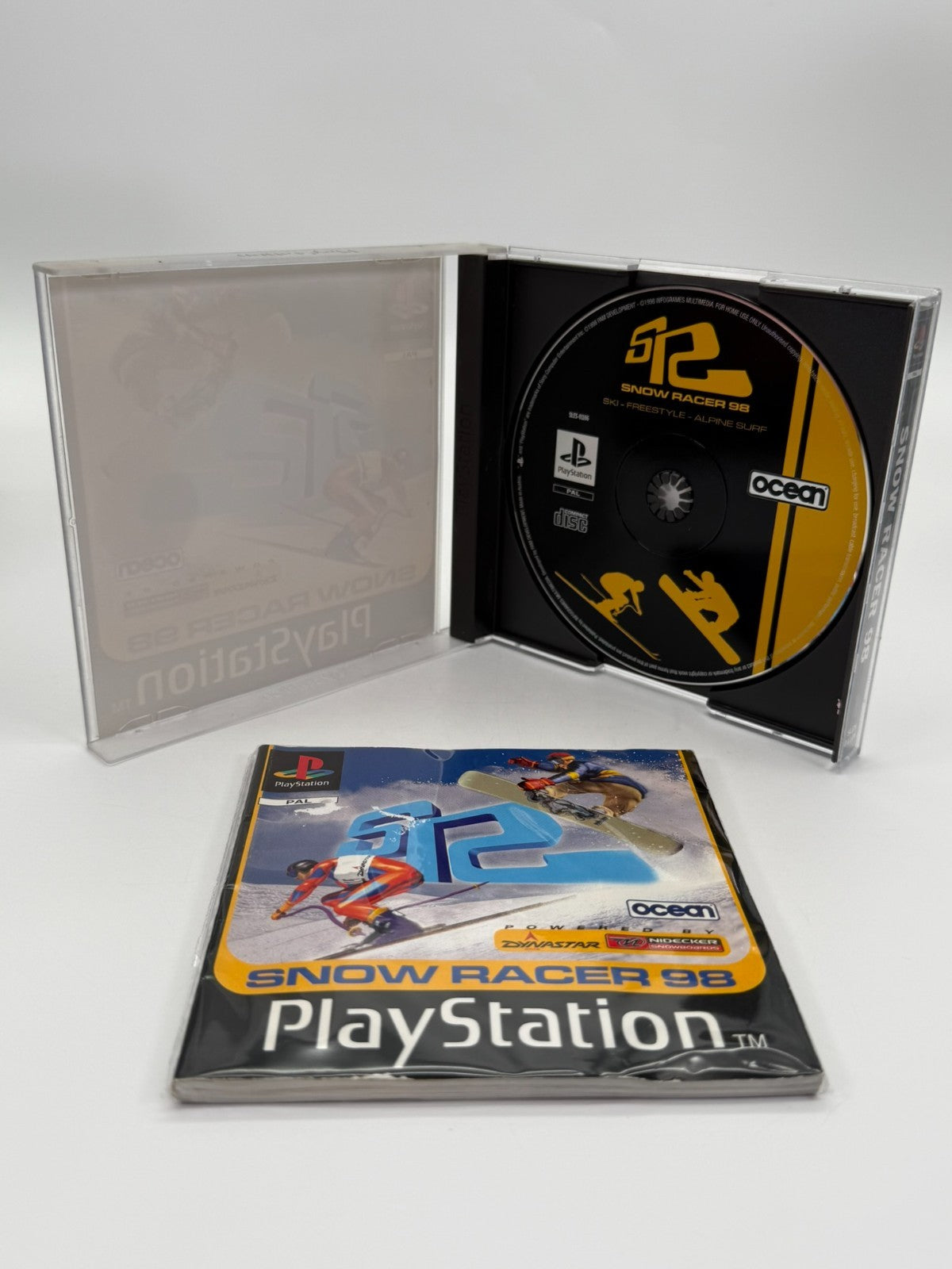 Snow Racer 98 Sony Playstation 1 bon état CIB boîte d'origine