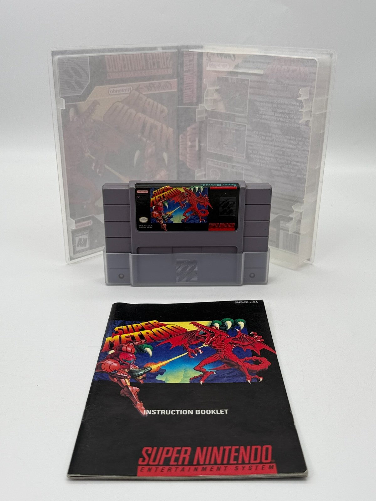 Super Metroid Super Nintendo SNES NTSC-U/C bon état manuel + cartouche