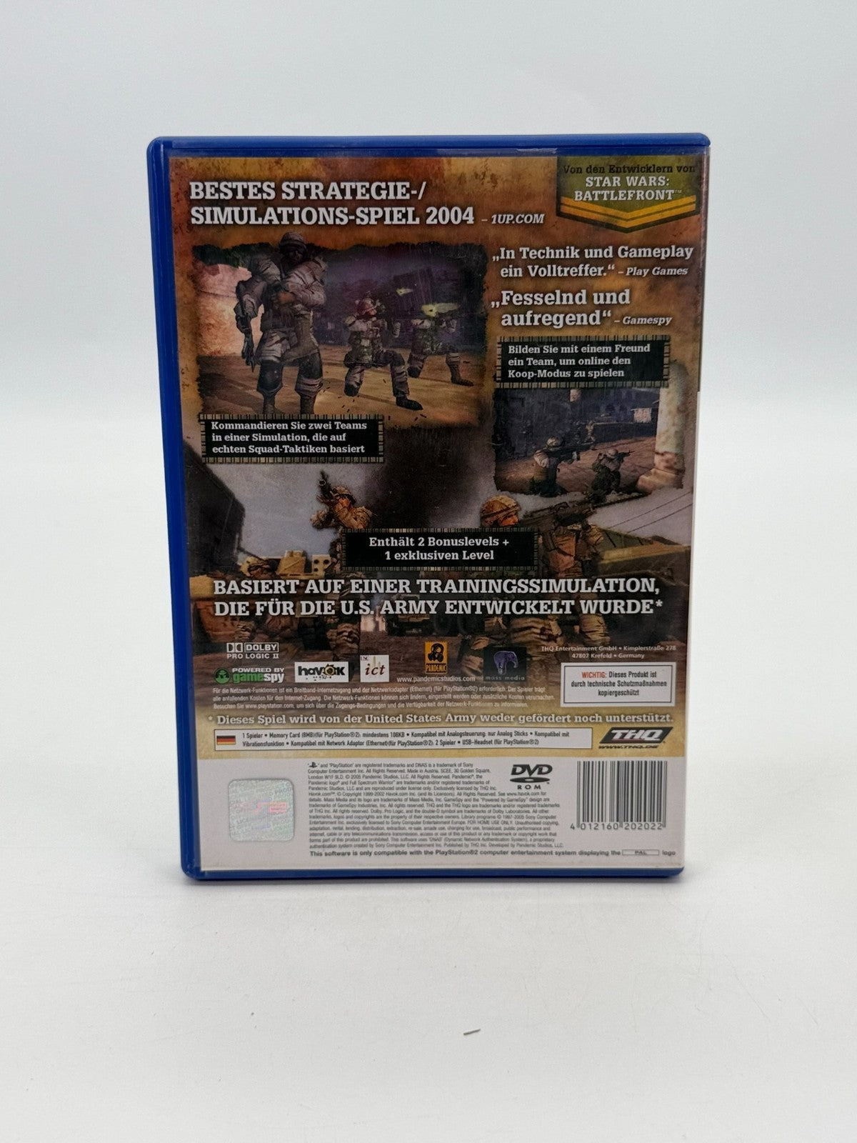 Full Spectrum Warrior Sony Playstation 2 guter Zustand CIB OVP