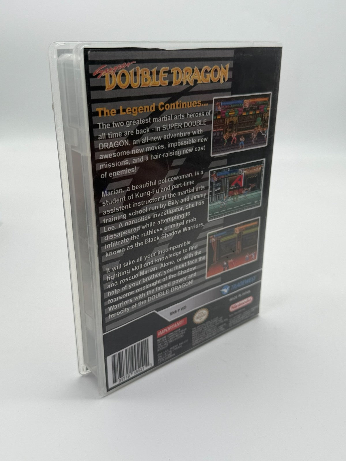 Super Double Dragon Super Nintendo SNES NTSC-U/C bon état