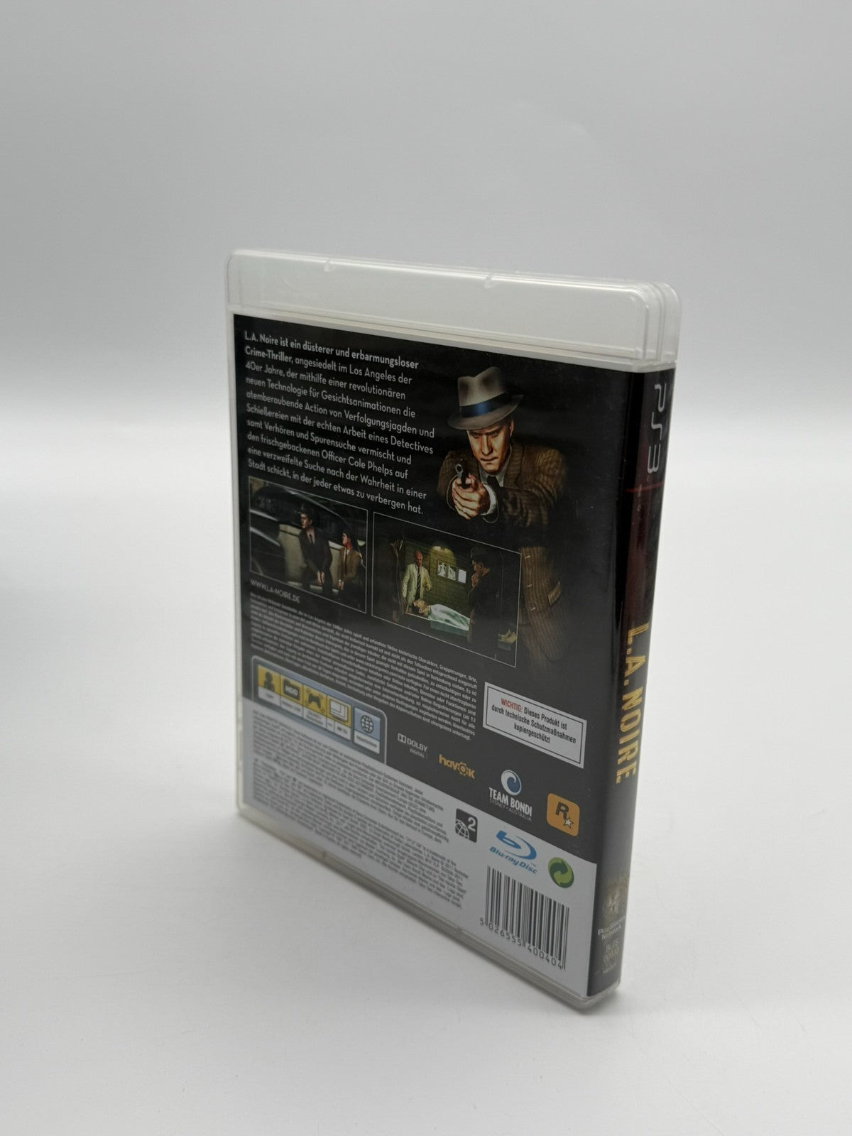 L.A. Noire Sony Playstation 3 Très bon état CIB OVP