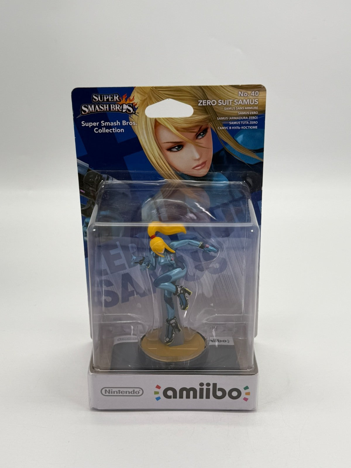 Super Smash Bros. Samus sans armure n° 40 Amiibo Neuf sous blister CIB OVP