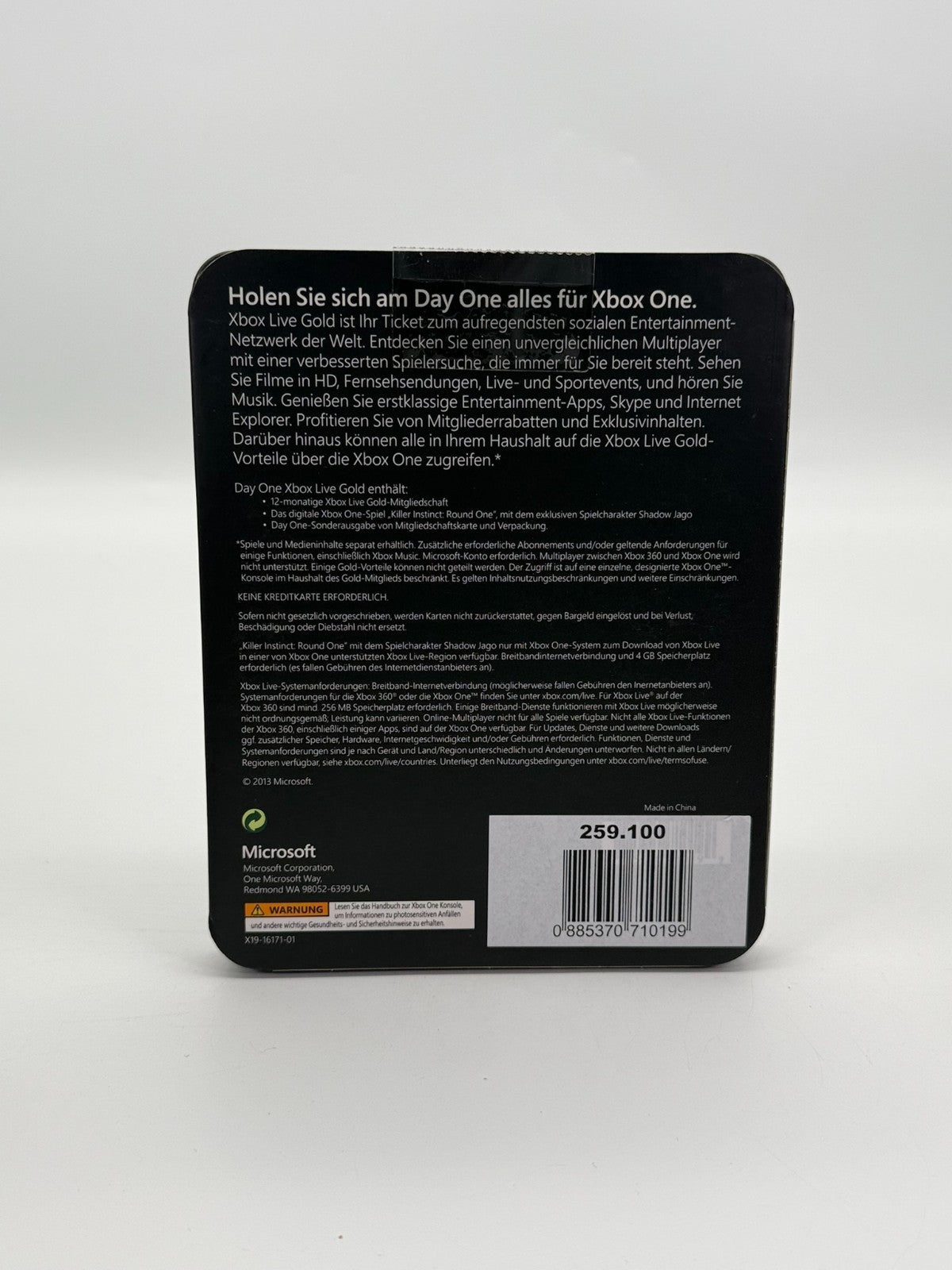 XBox One Day One 2013 Steelbook bon état Sans code