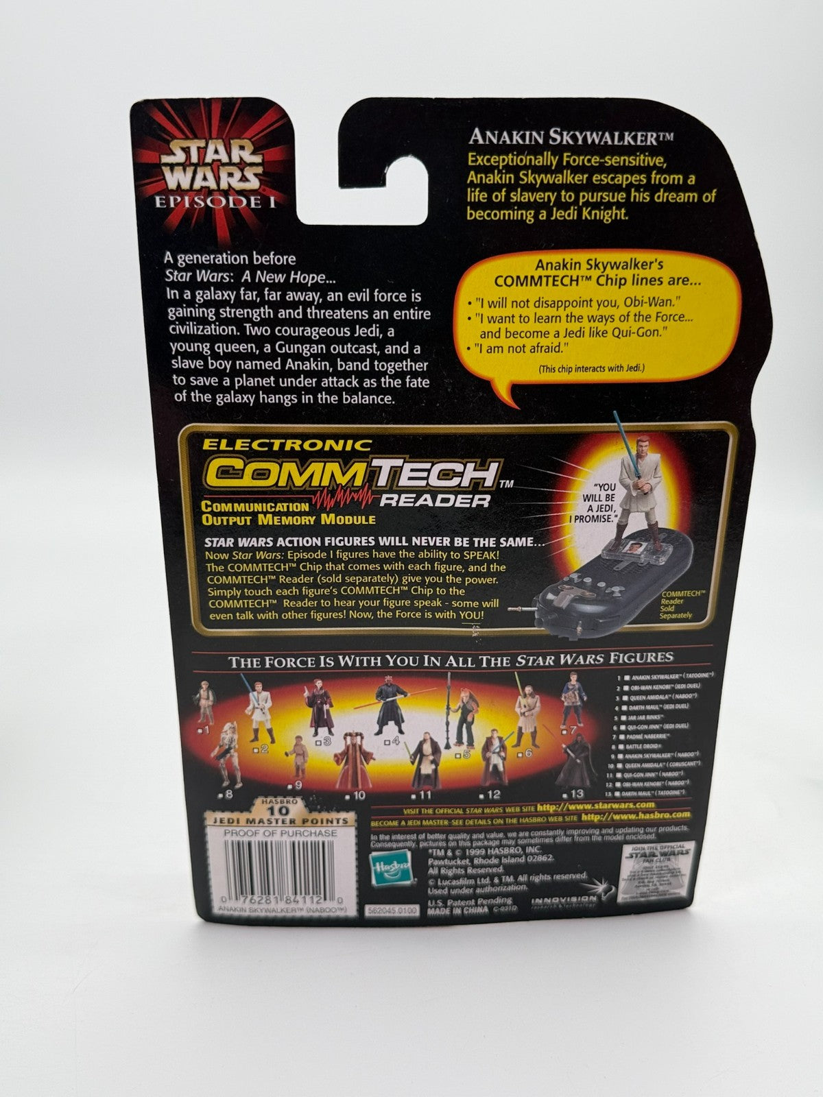 Star Wars Épisode 1 Anakin Skywalker avec unité Comlink Neuf scellé