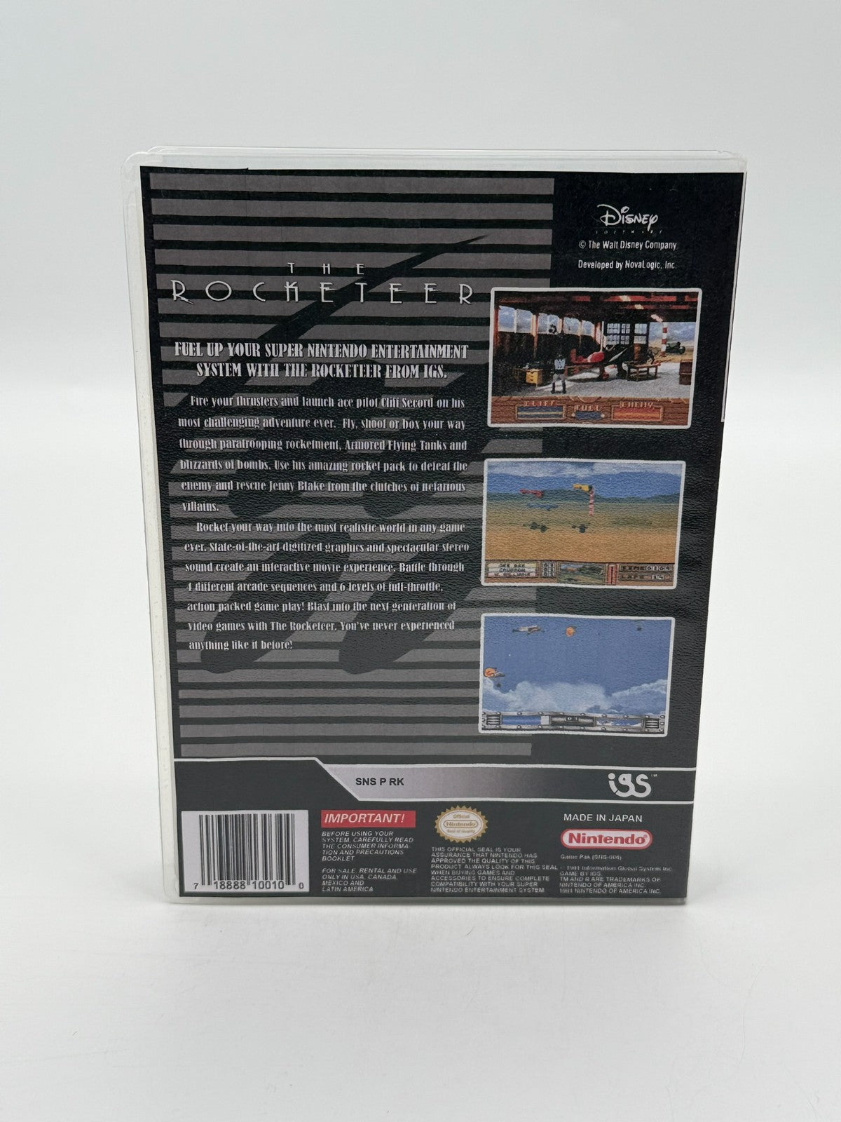 The Rocketeer Super Nintendo SNES NTSC-U/C good condition Cartridge + Case