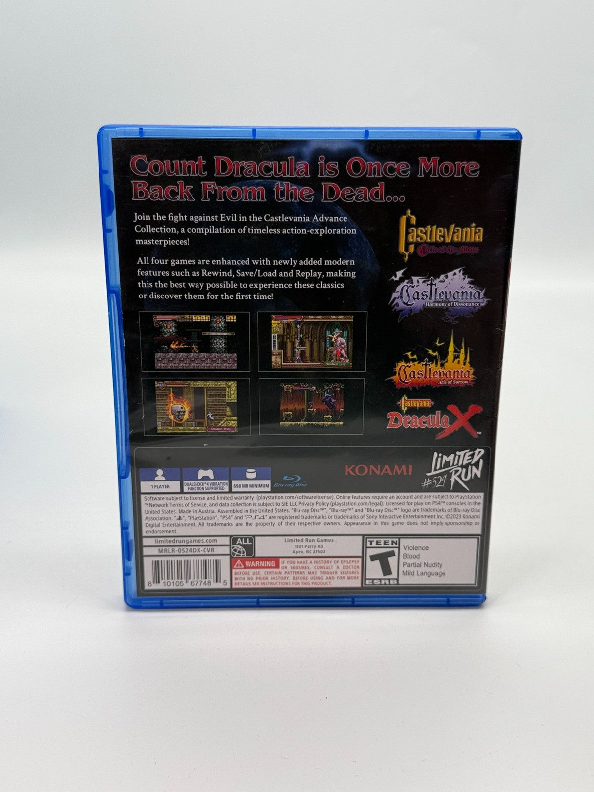 Castlevania Avance Collection Sony Playstation 4 Sehr guter Zustand CIB OVP