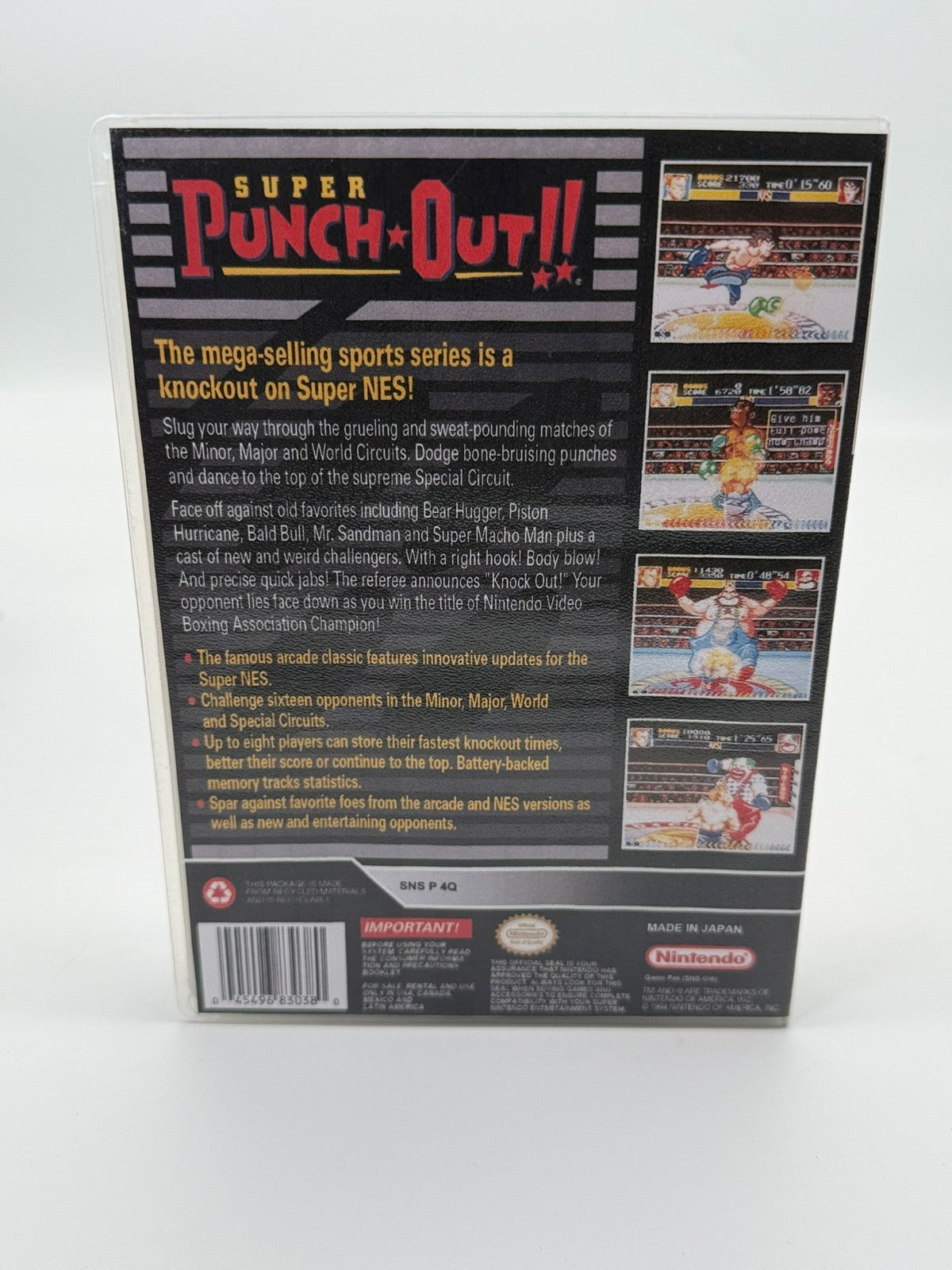 Super Punch Out Super Nintendo SNES NTSC-U/C bon état