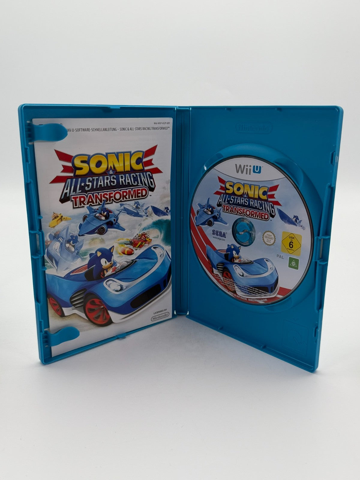 Sonic All Star Racing Transformed Nintendo Wii U guter Zustand CIB OVP