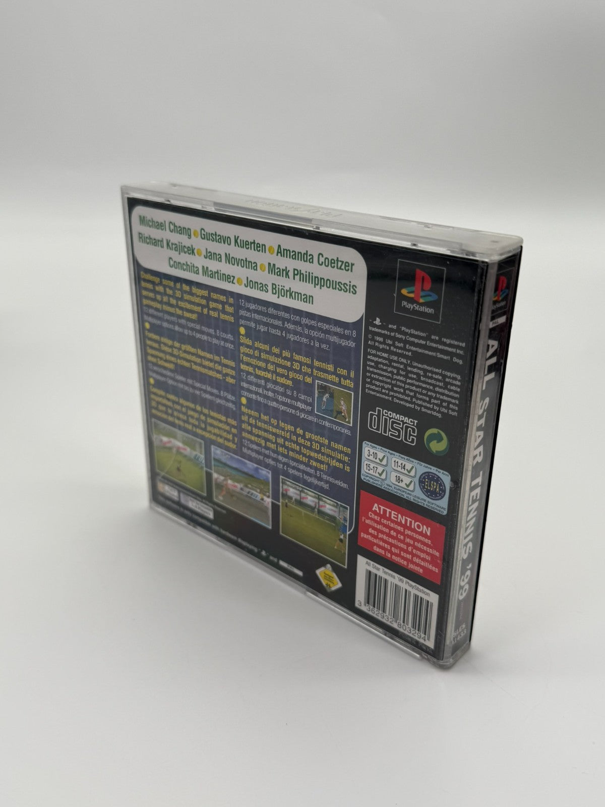 All Star Tennis 99 Sony Playstation 1 État acceptable CIB OVP