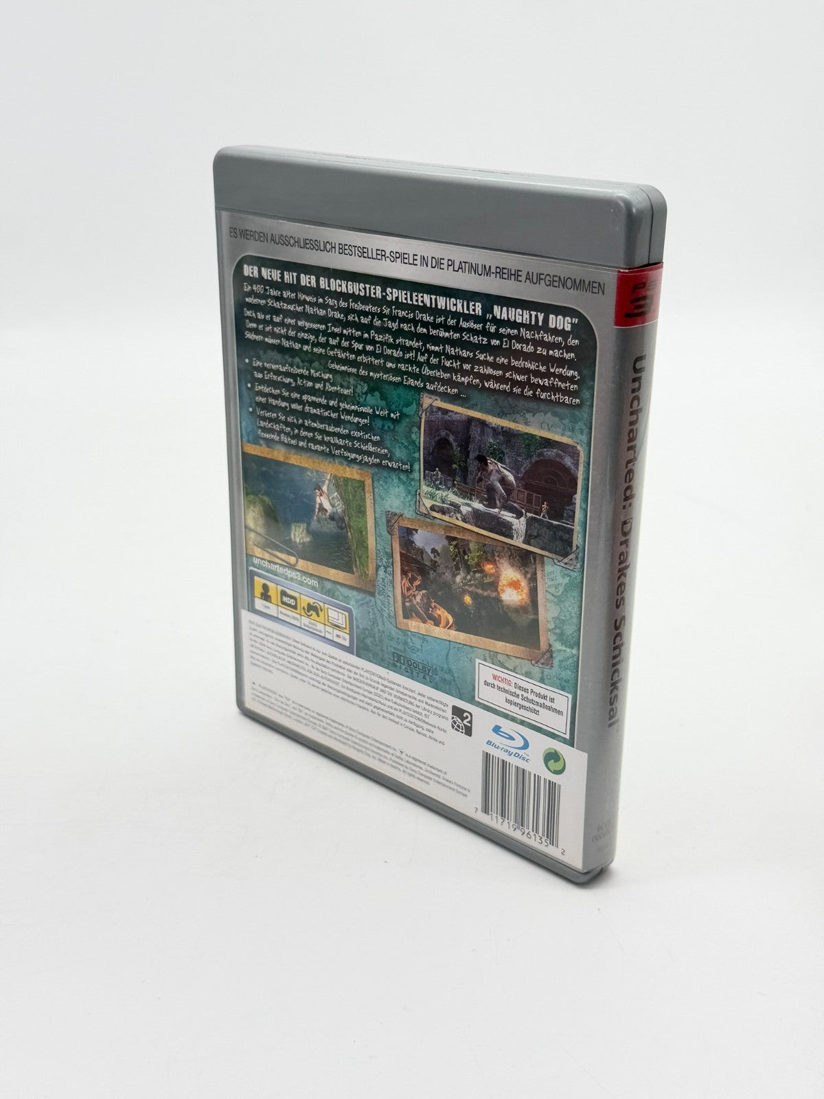 Uncharted Drakes Schicksal Sony Playstation 3 guter Zustand CIB Platinum