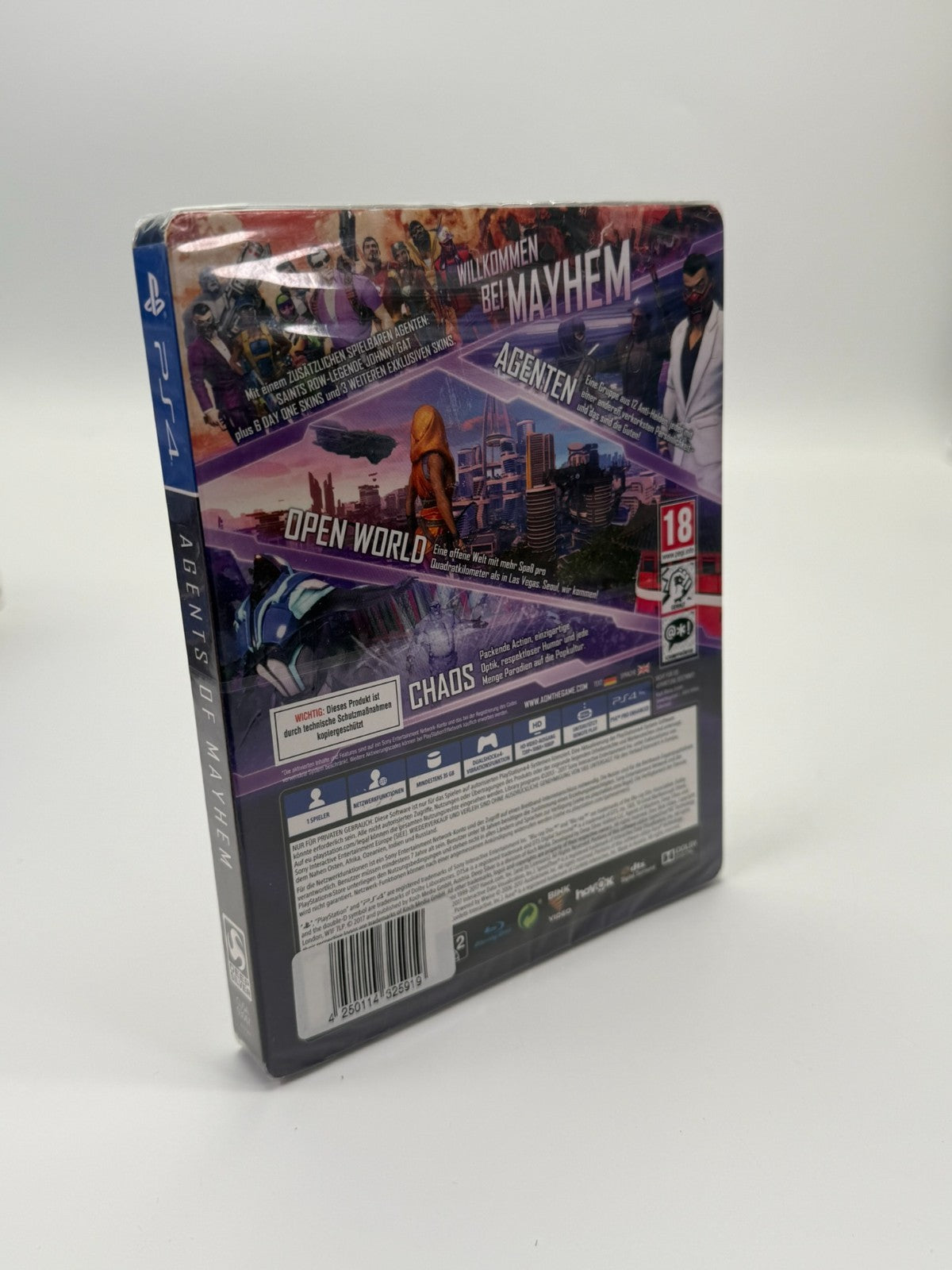 Agents of Mayhem Steelbook Edition Sony Playstation 4 Factory Sealed CIB OVP
