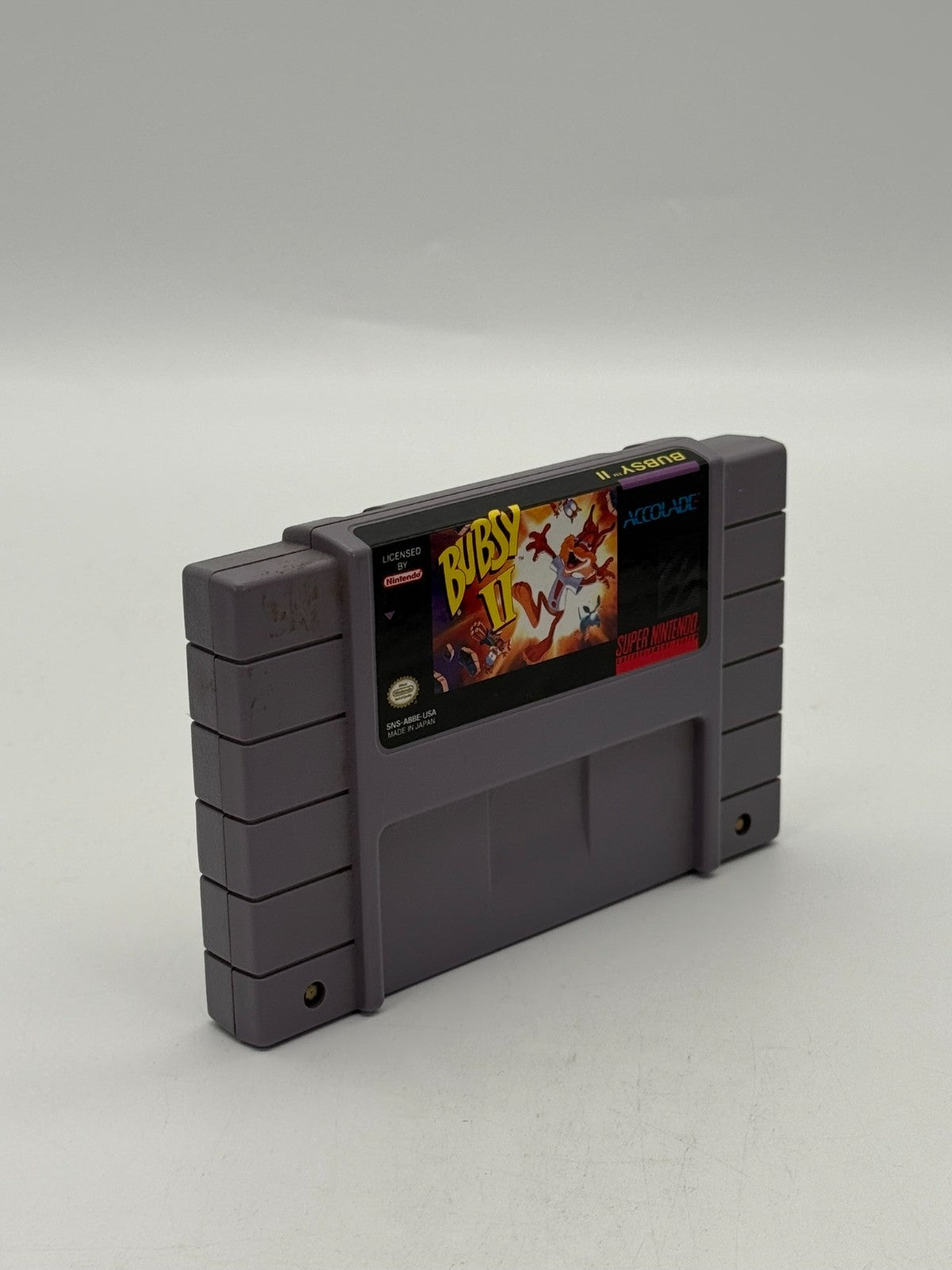 Bubsy II Super Nintendo SNES NTSC-U/C bon état Cartouche + Boîtier