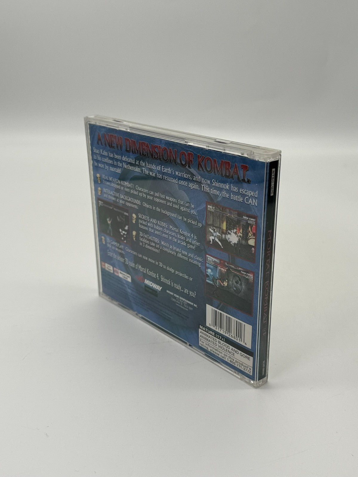 Mortal Kombat 4 Sony Playstation 1 NTSC-U/C Très bon état CIB OVP