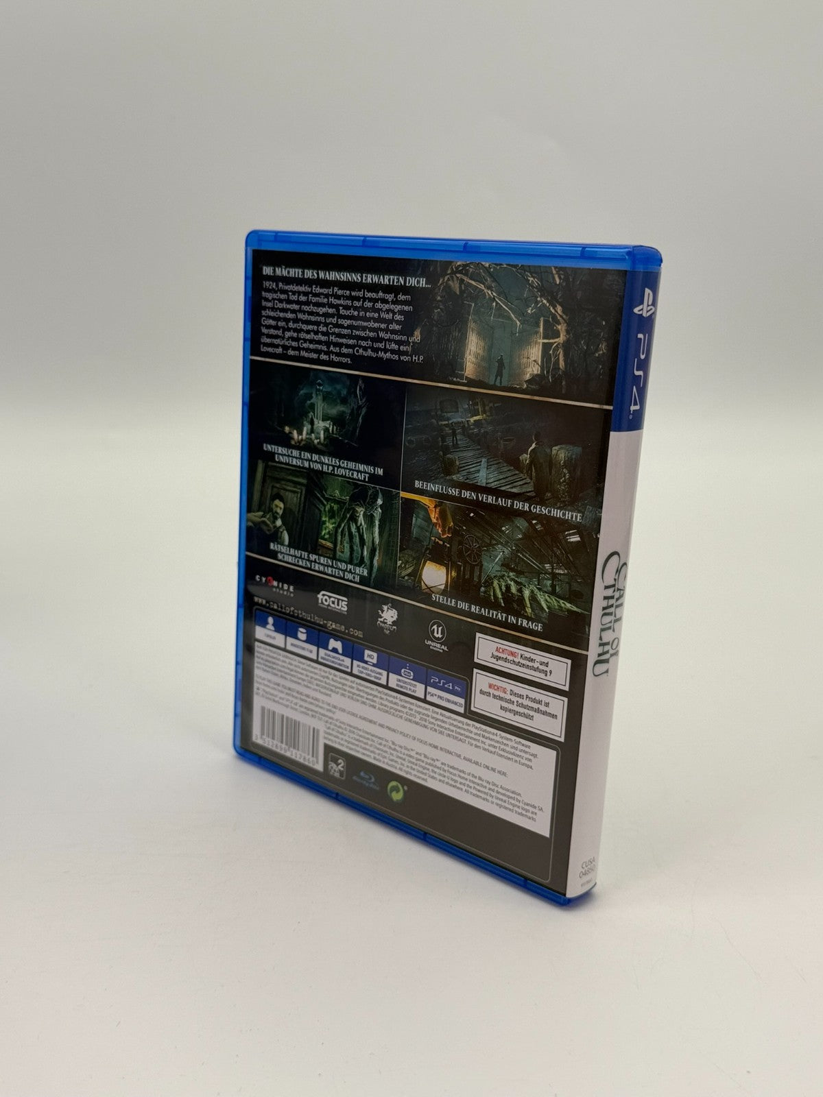 Call Of Cthulhu Sony Playstation 4 Très bon état Emballage d'origine