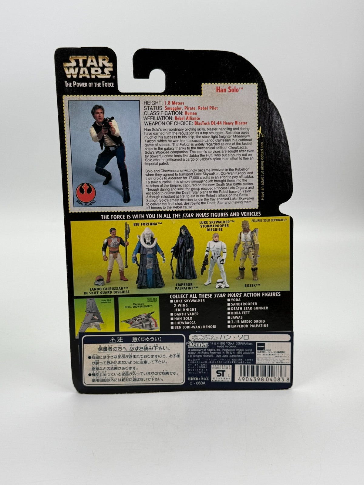 Han Solo + Fusil & Blaster Star Wars Figurine Hasbro Kenner Neuf Bon État 1997