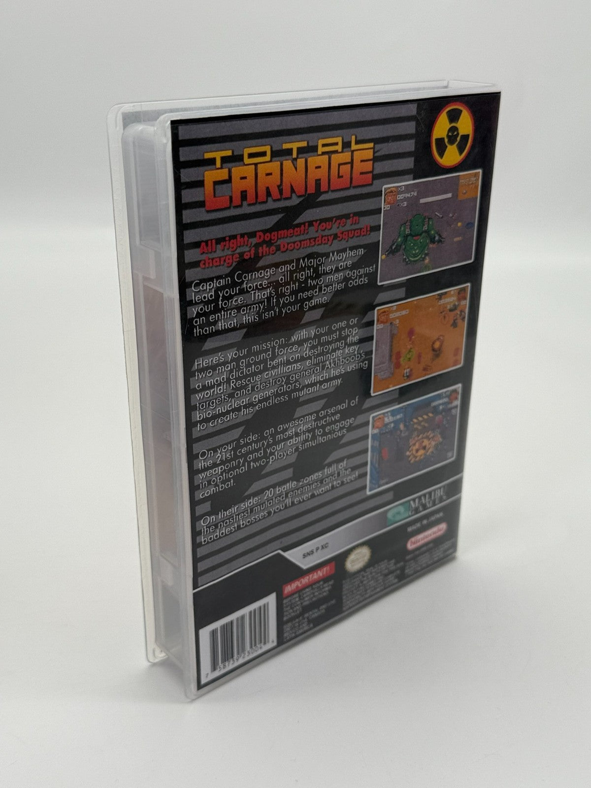 Total Carnage Super Nintendo SNES NTSC-U/C good - very good manual + cartridge